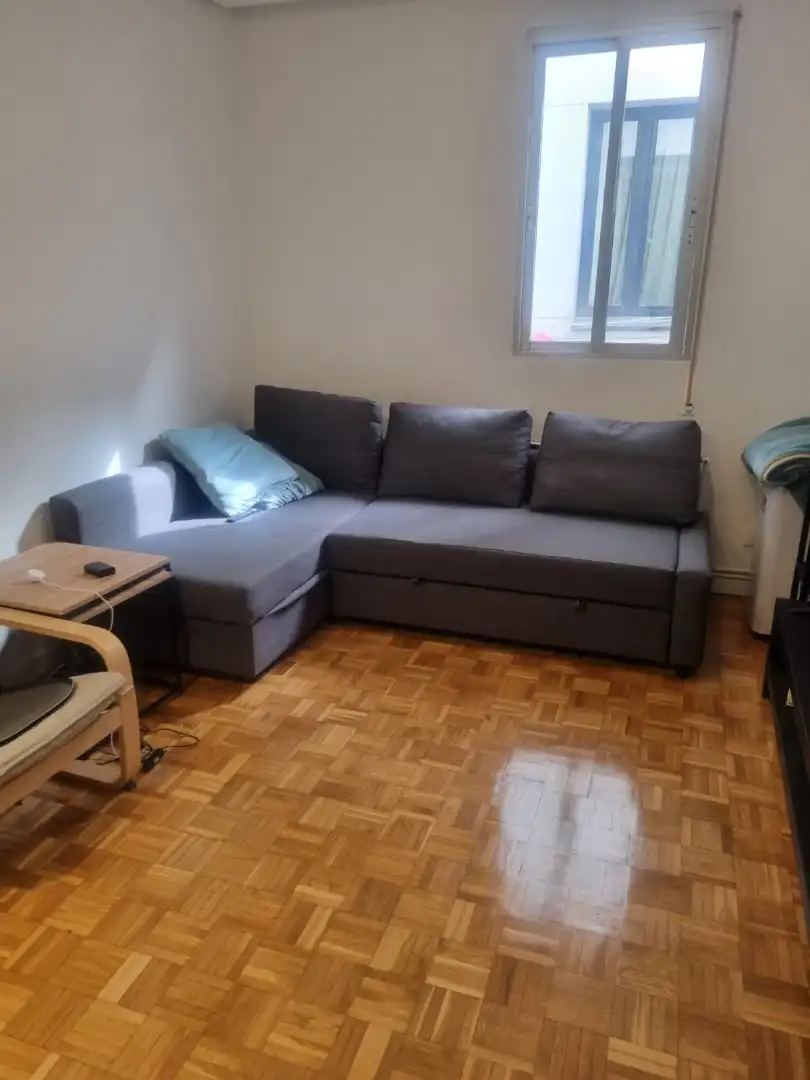 Living room of Flat for rent in Madrid  with Air Conditioner, Heating and Parquet flooring