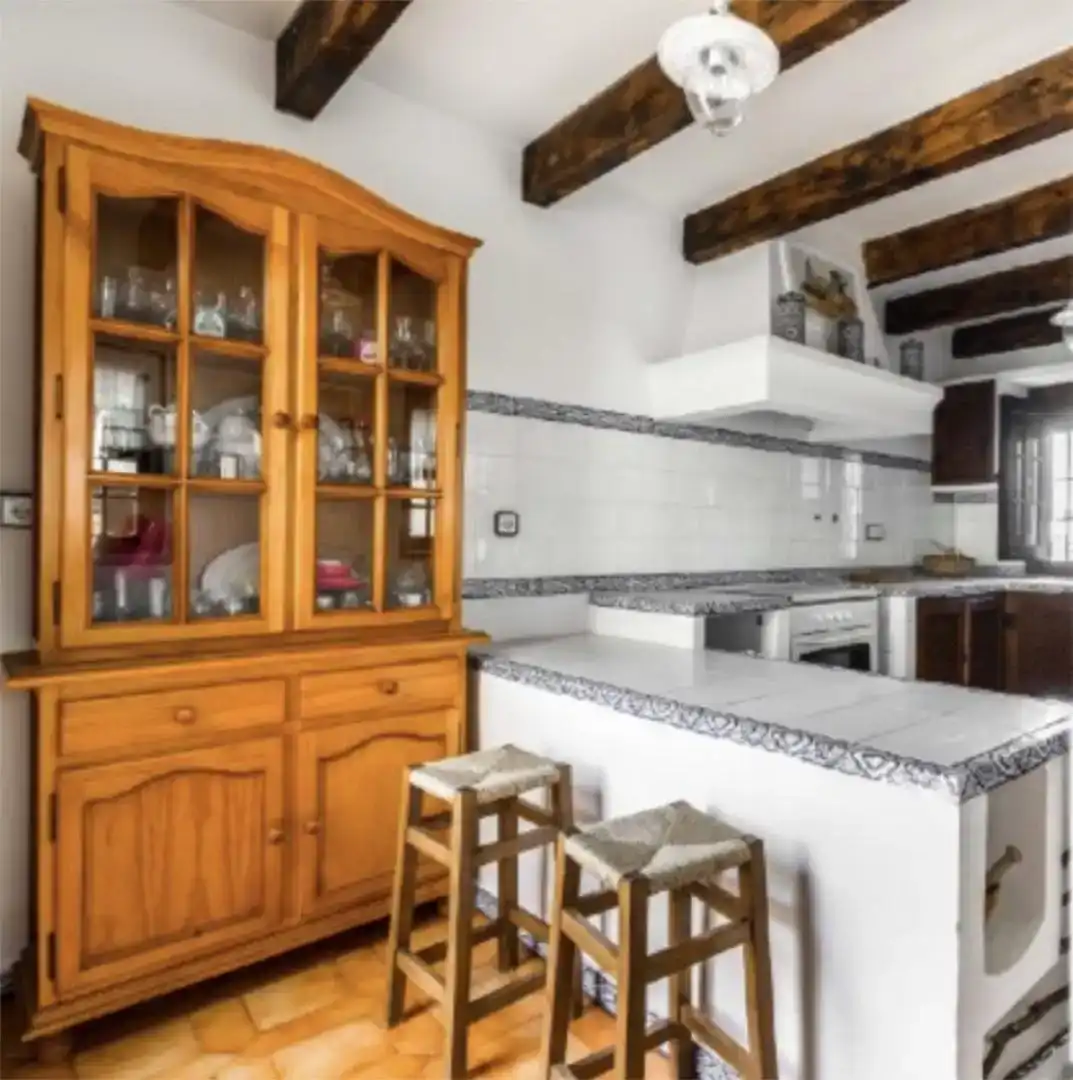Cuina de Casa o xalet de lloguer en Carboneras amb Aire condicionat, Jardí privat i Parquet