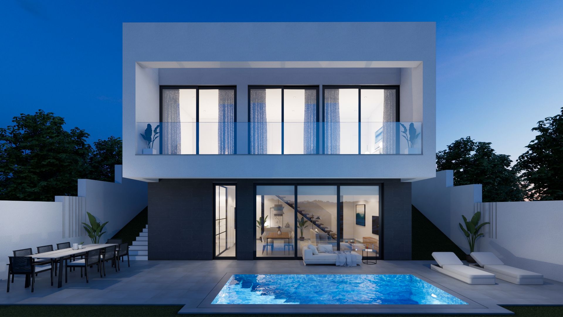 Vista exterior de Casa o chalet en venta en Málaga Capital con Jardín privado, Terraza y Piscina