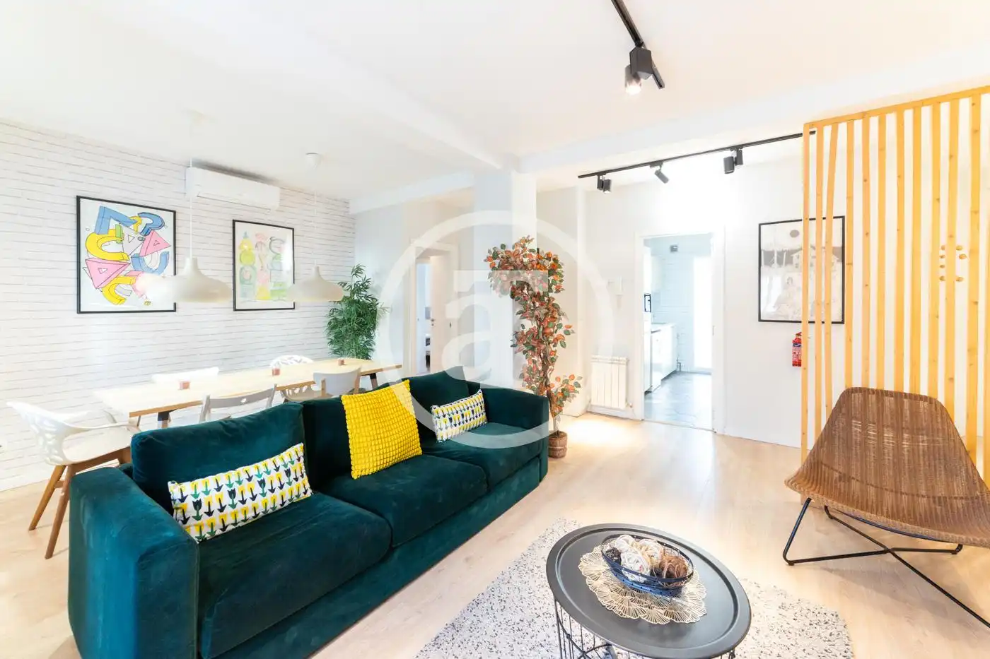 Wohnzimmer von Wohnung zur Miete in Madrid mit Klimaanlage, Möbliert und Ofen