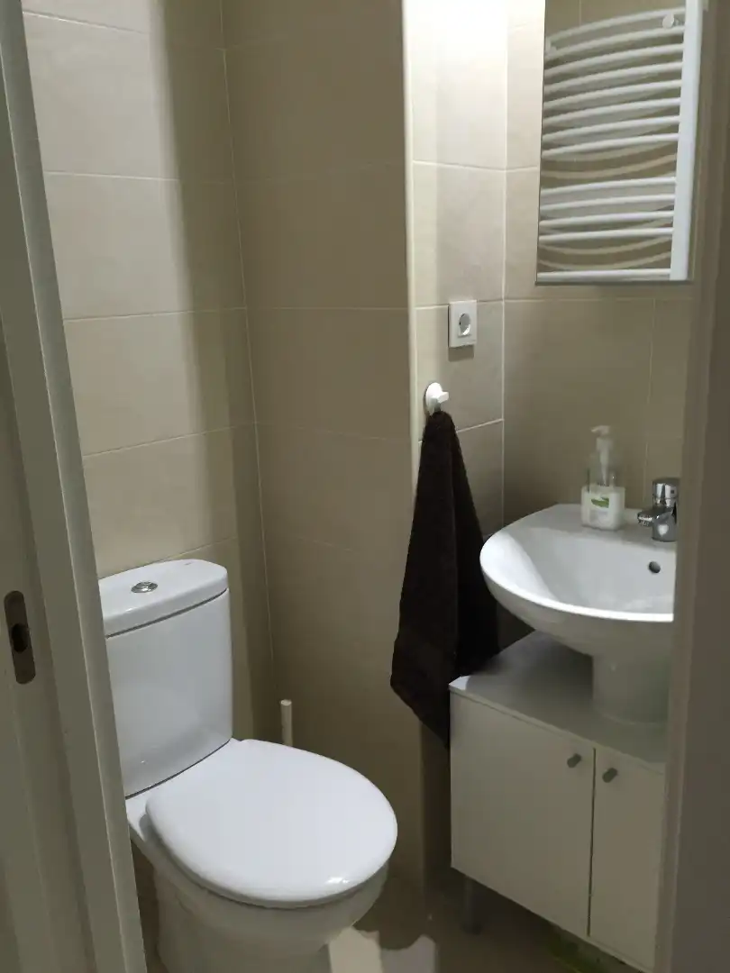 Bany de Apartament de lloguer en Madrid amb Calefacció, Moblat i Rentadora