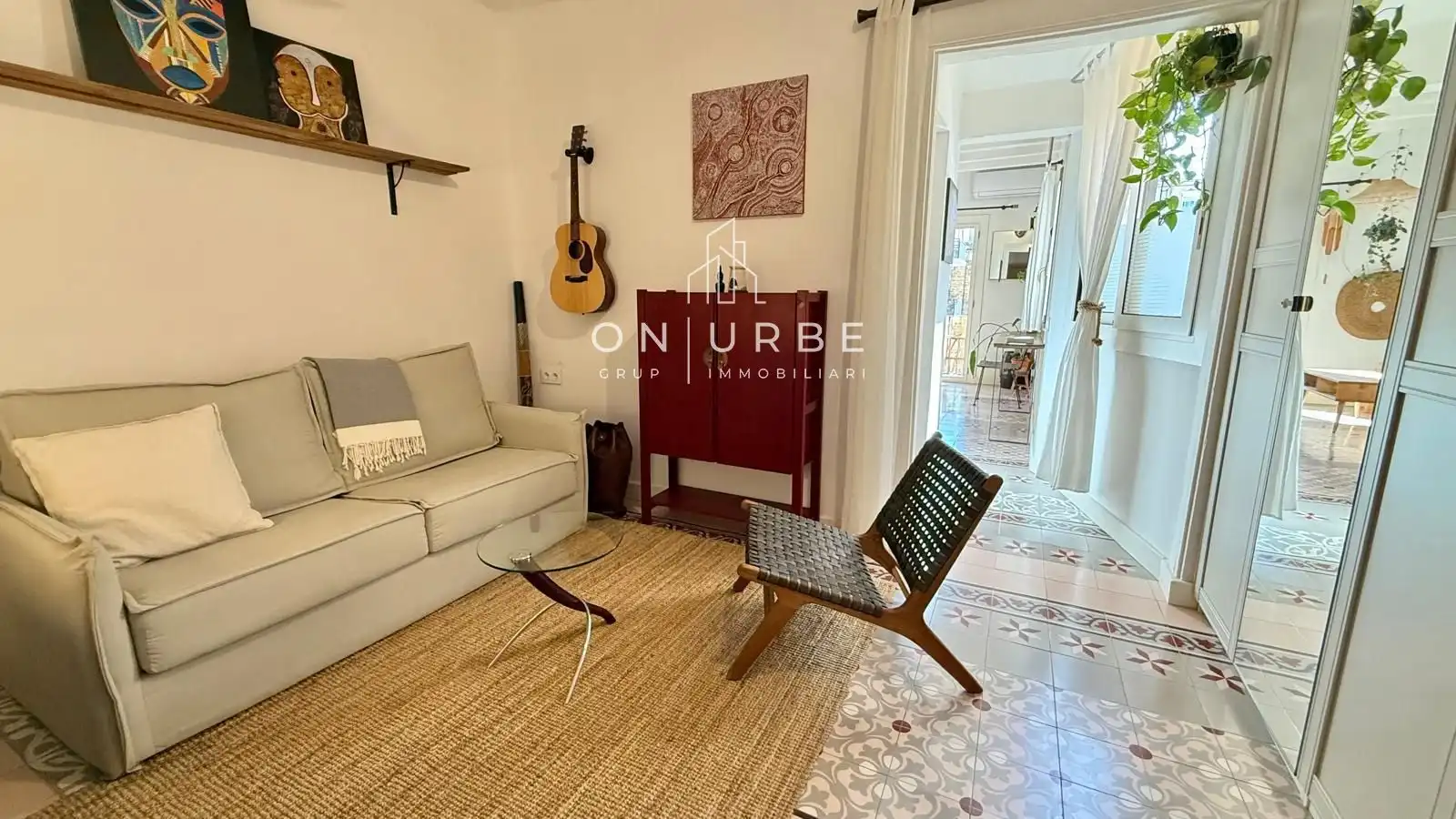 Living room of Flat for sale in Barcelona  with Air Conditioner, Terrace and Balcony