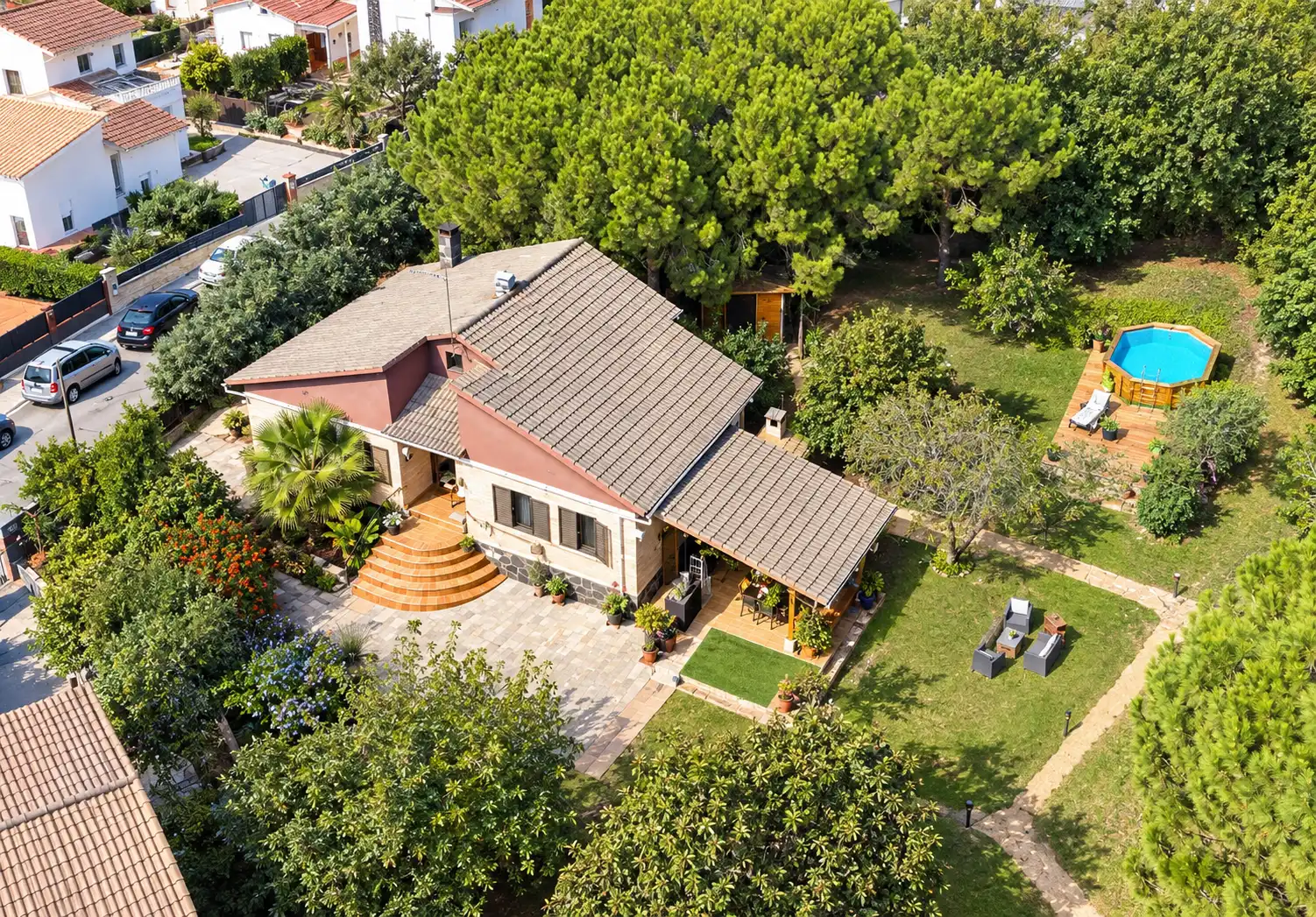Casa con piscina en venta en Cànoves I Samalús