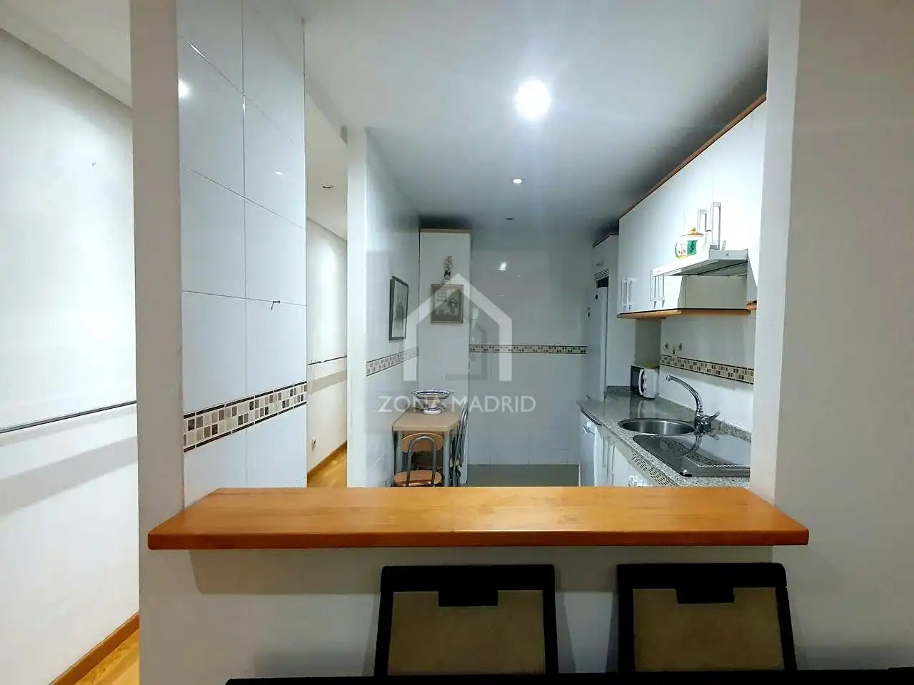 Küche von Wohnung zur Miete in Madrid mit Klimaanlage, Heizung und Parkett