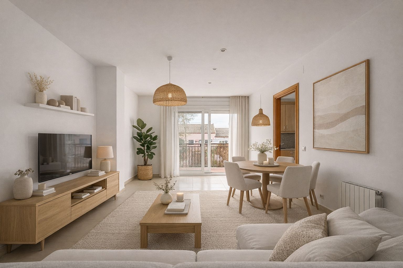 Sala de estar de Piso en venta en Torroella de Montgrí con Calefacción, Horno y Balcón