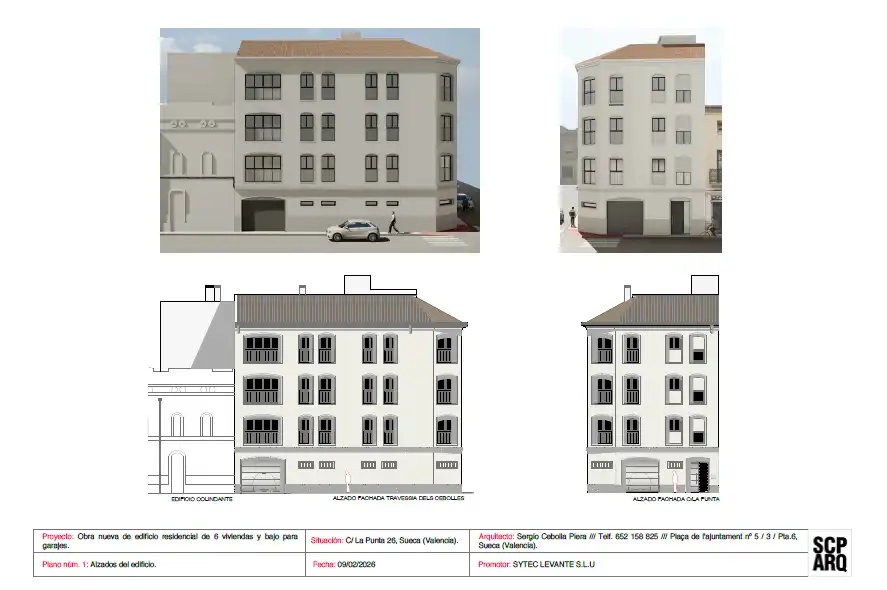 Exterior view of Flat for sale in Sueca  with Air Conditioner and Heating