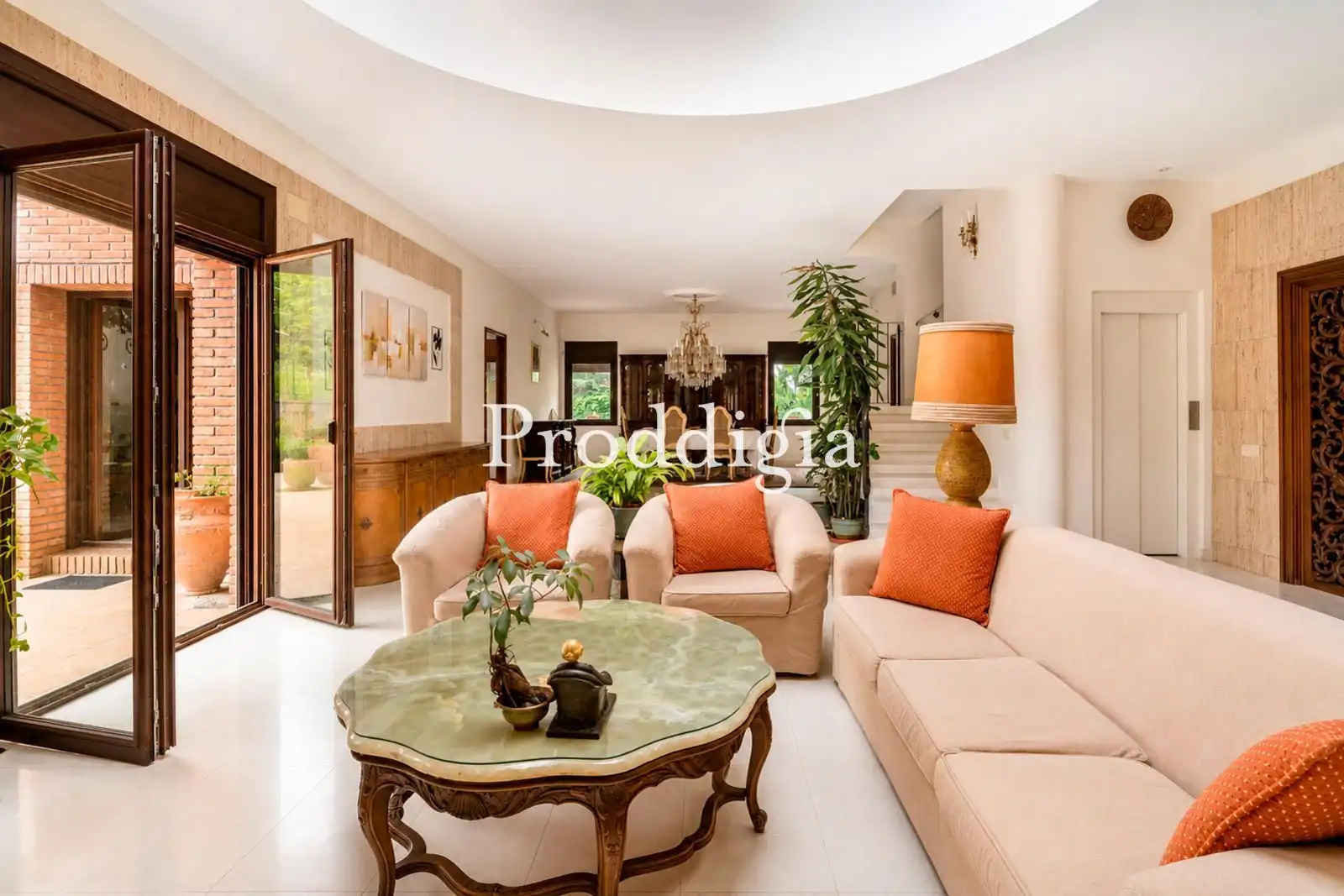 Living room of Houses for sale in Sant Cugat del Vallès  with Air Conditioner, Heating and Terrace
