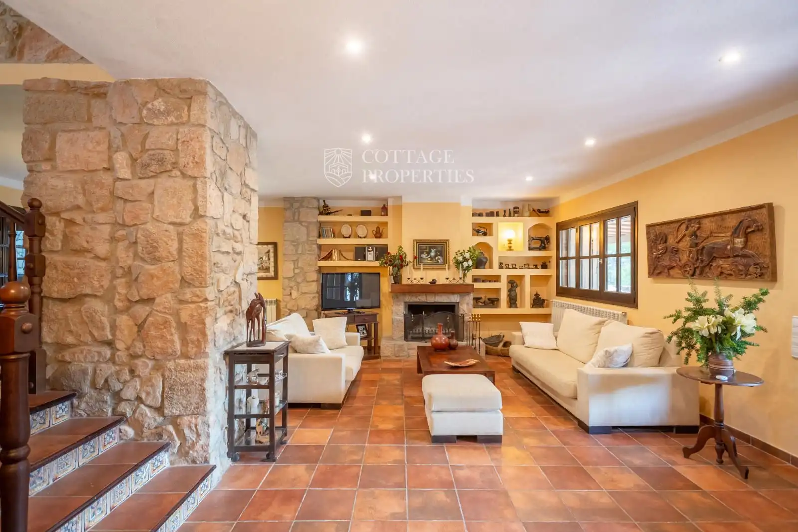 Sala de estar de Finca rústica en venta en Aguilar de Segarra con Calefacción