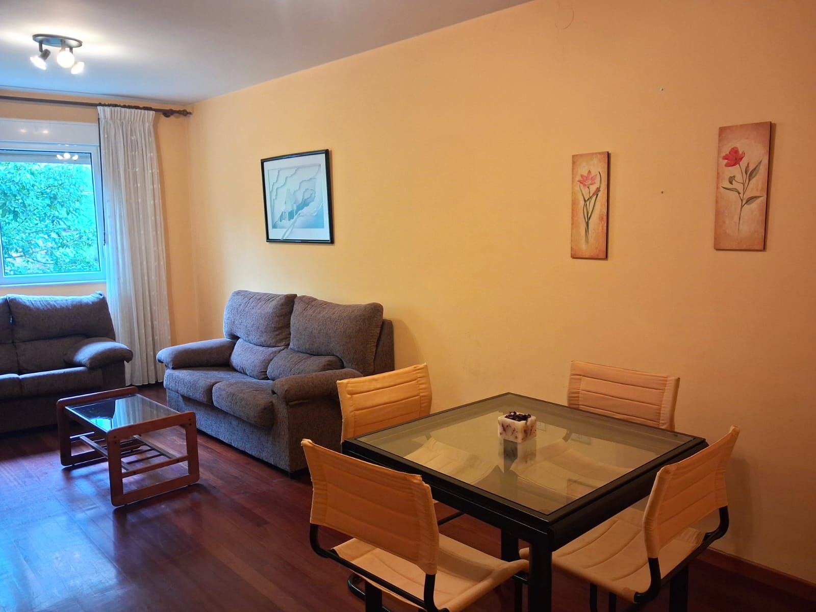 Sala d'estar de Apartament de lloguer en Lugo Capital amb Calefacció, Moblat i Forn