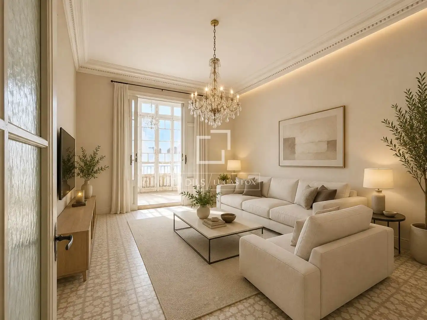Sala de estar de Piso en venta en Barcelona con Terraza y Balcón