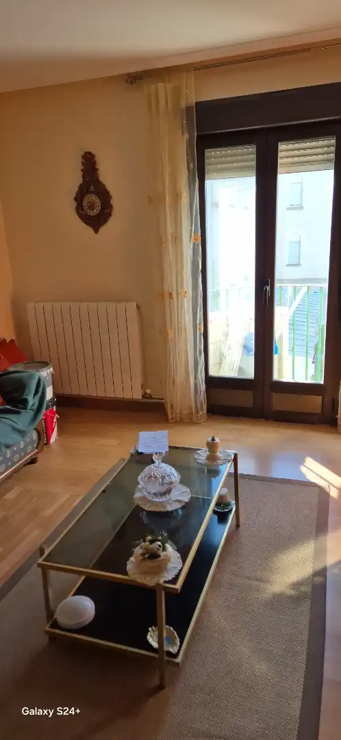 Living room of Flat for sale in  Logroño  with Heating, Parquet flooring and Furnished