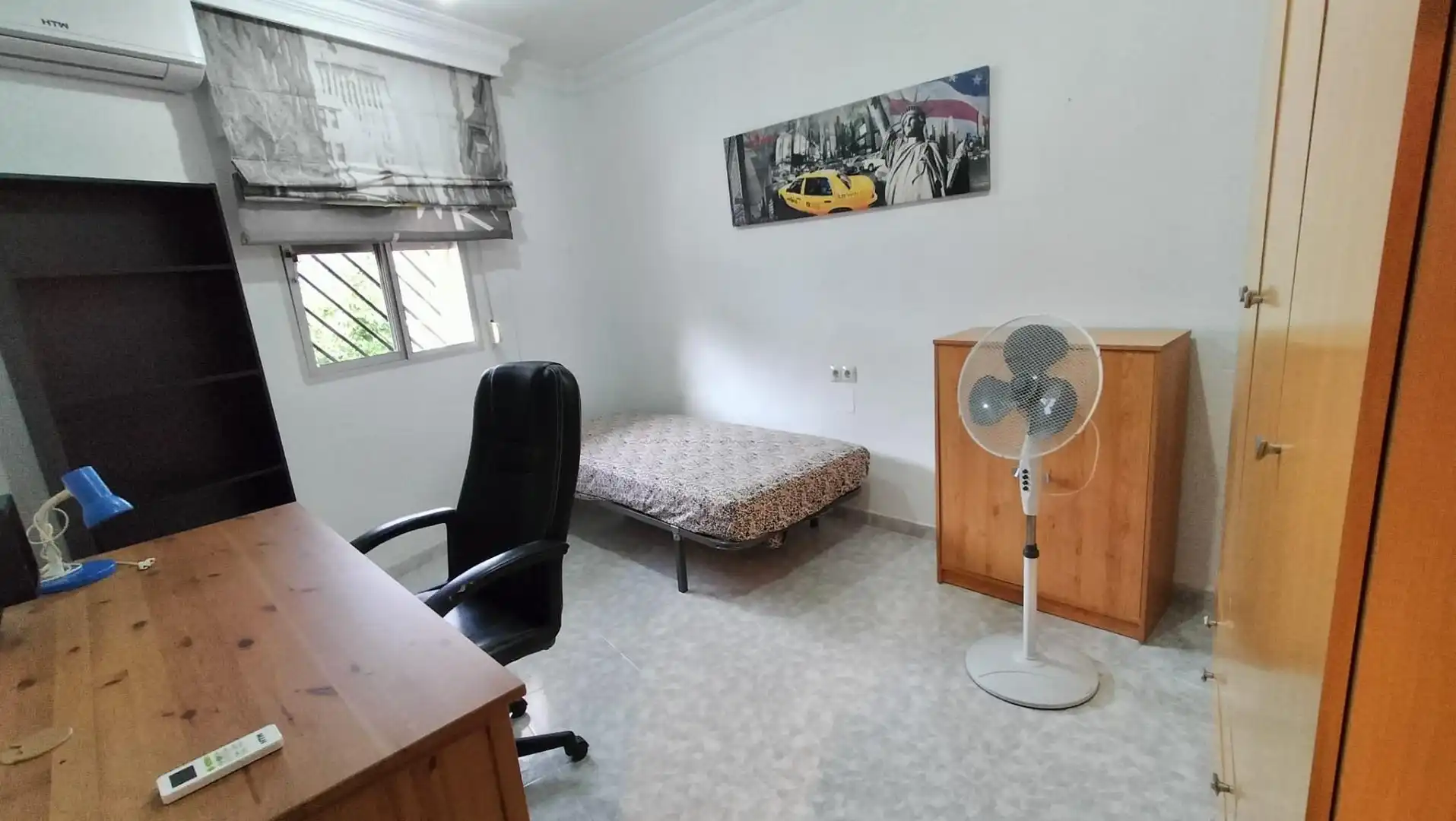 Habitación de Piso para compartir en Málaga con Aire acondicionado, Calefacción y Terraza