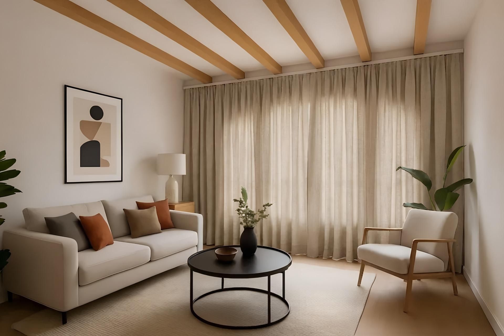 Wohnzimmer von Erdgeschoss zum Verkauf in  Barcelona Capital mit Klimaanlage, Parkett und Terrasse