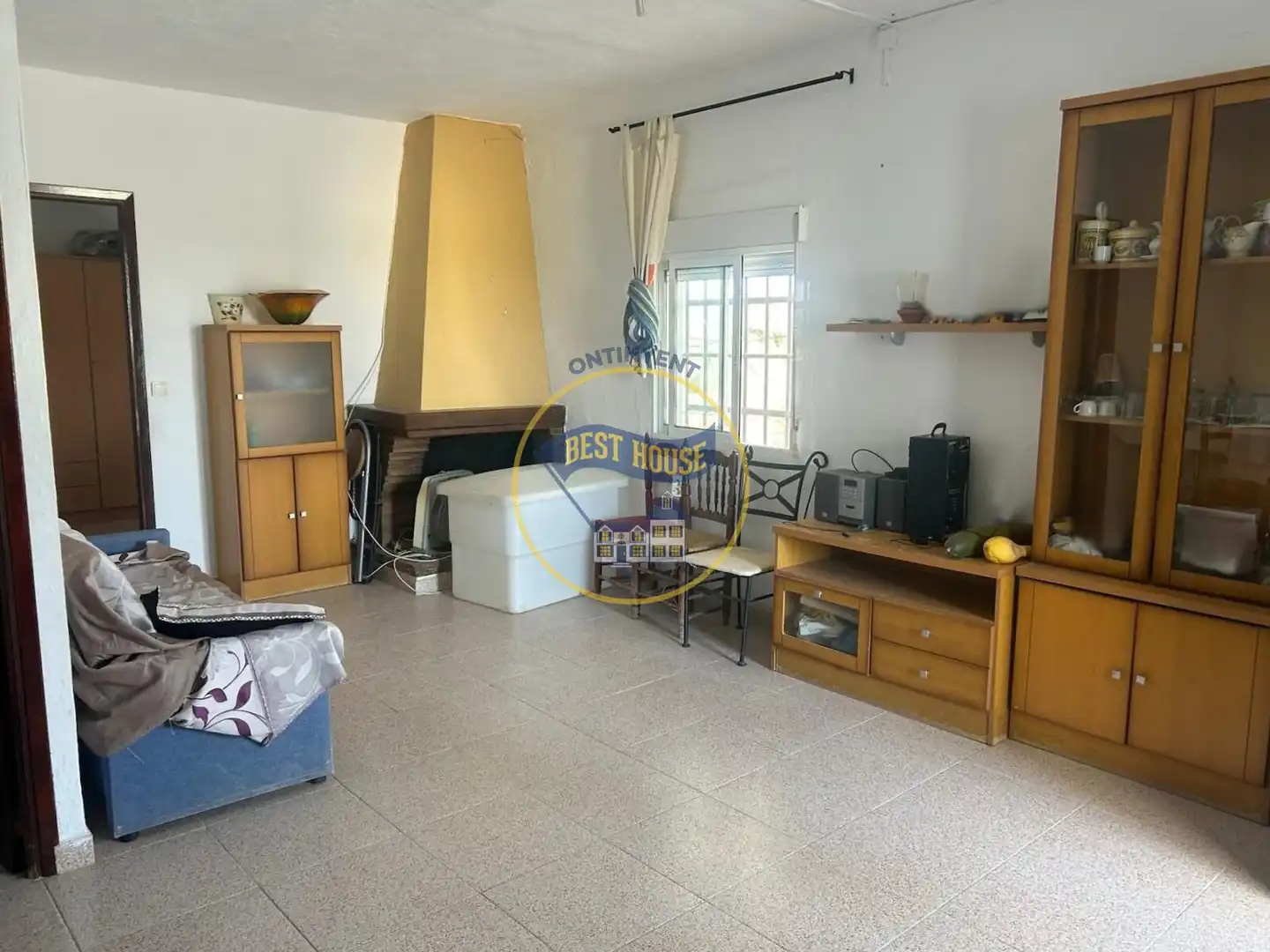 Sala d'estar de Finca rústica en venda en Albaida amb Traster i Piscina