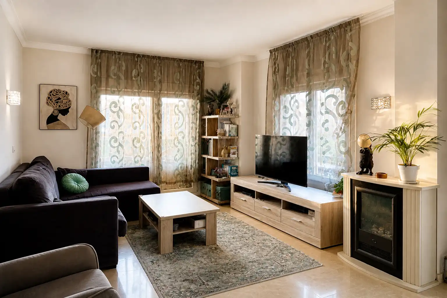 Living room of Flat for sale in Oliva  with Air Conditioner, Heating and Terrace