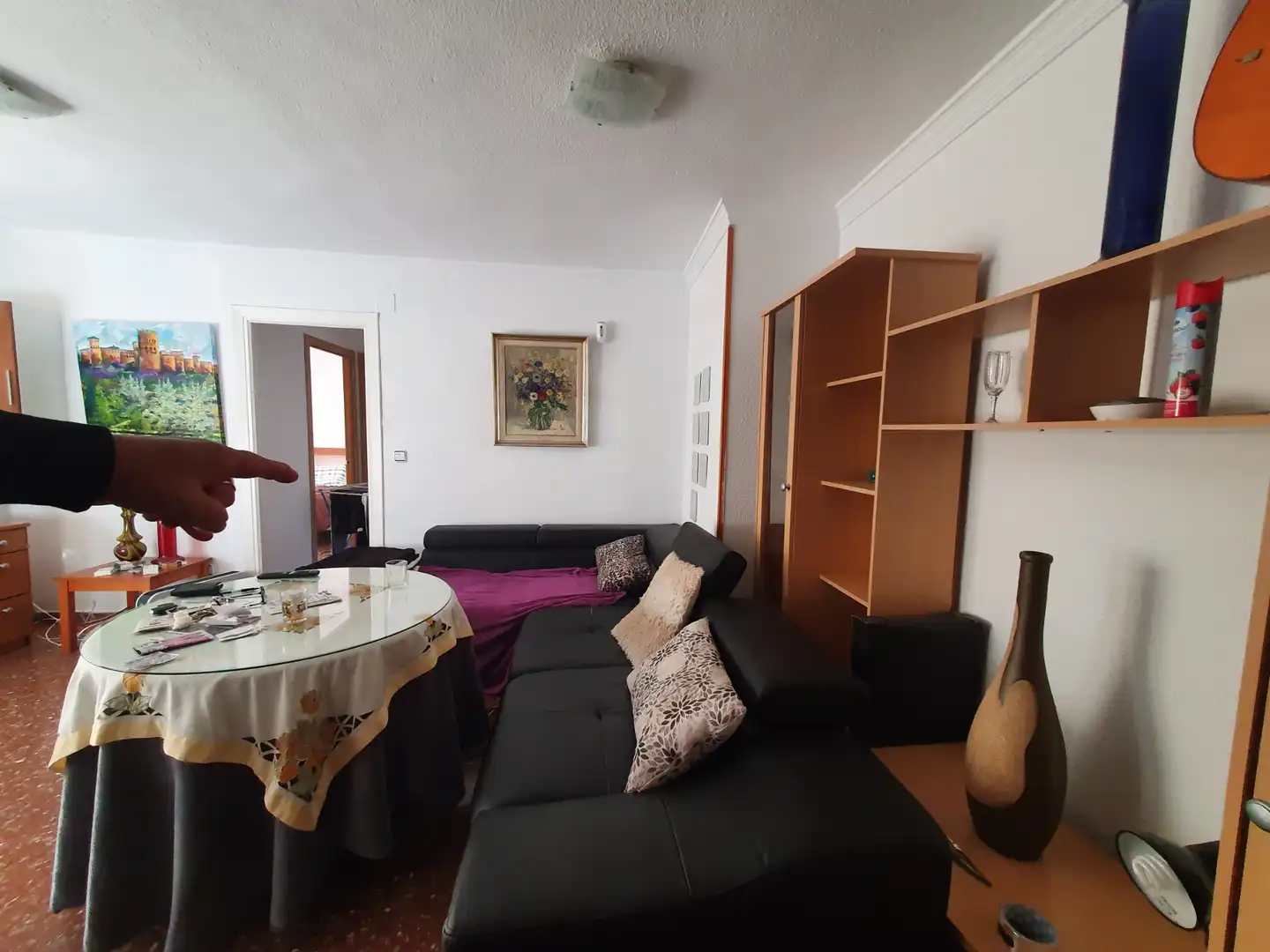 Sala de estar de Apartamento de alquiler en Granada con Aire acondicionado, Calefacción y Terraza