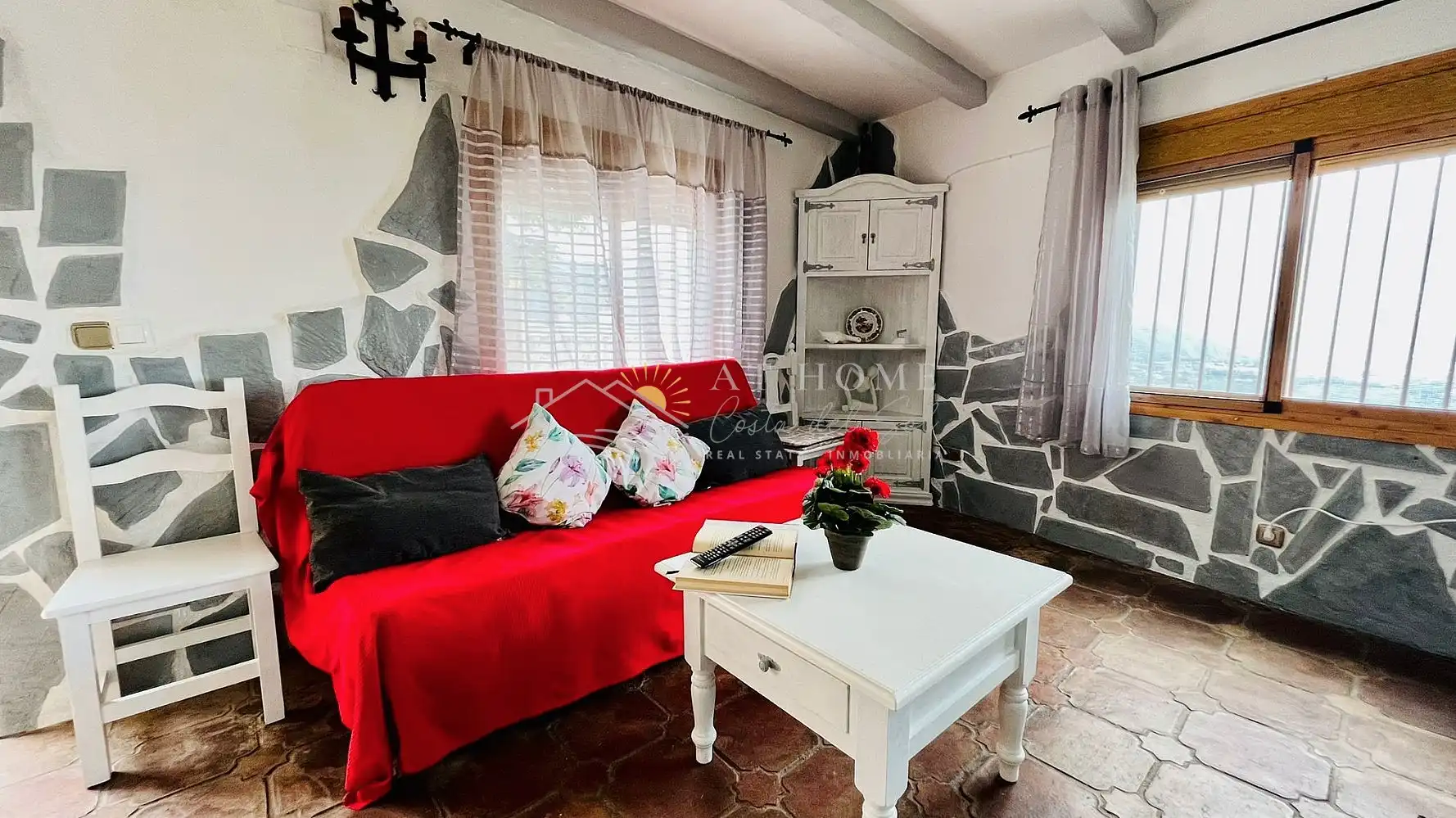 Wohnzimmer von Country house zur Miete in Frigiliana mit Schwimmbad und Haustiere erlaubt