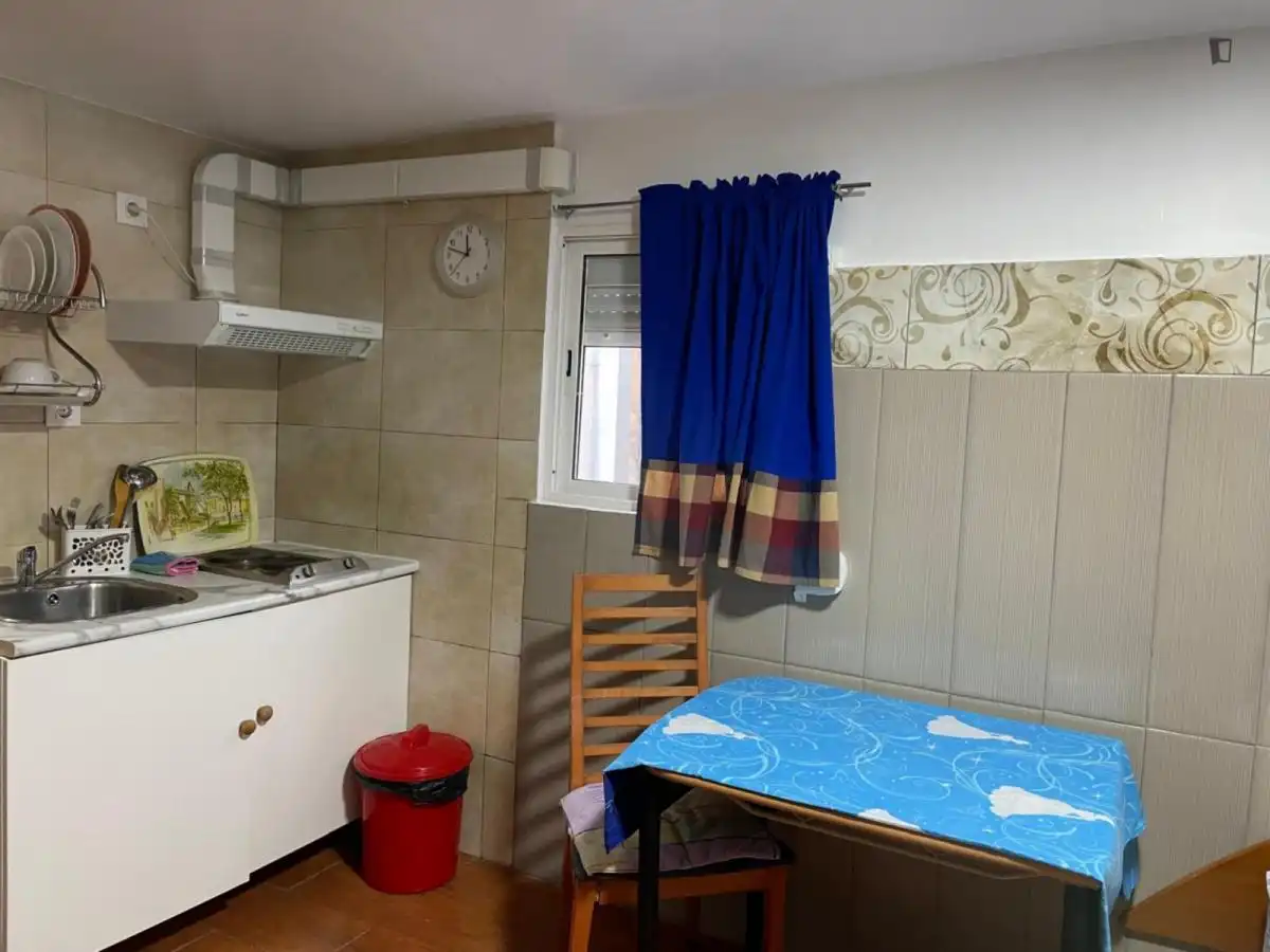 Cocina de Estudio de alquiler en L'Hospitalet de Llobregat con Aire acondicionado, Calefacción y Amueblado