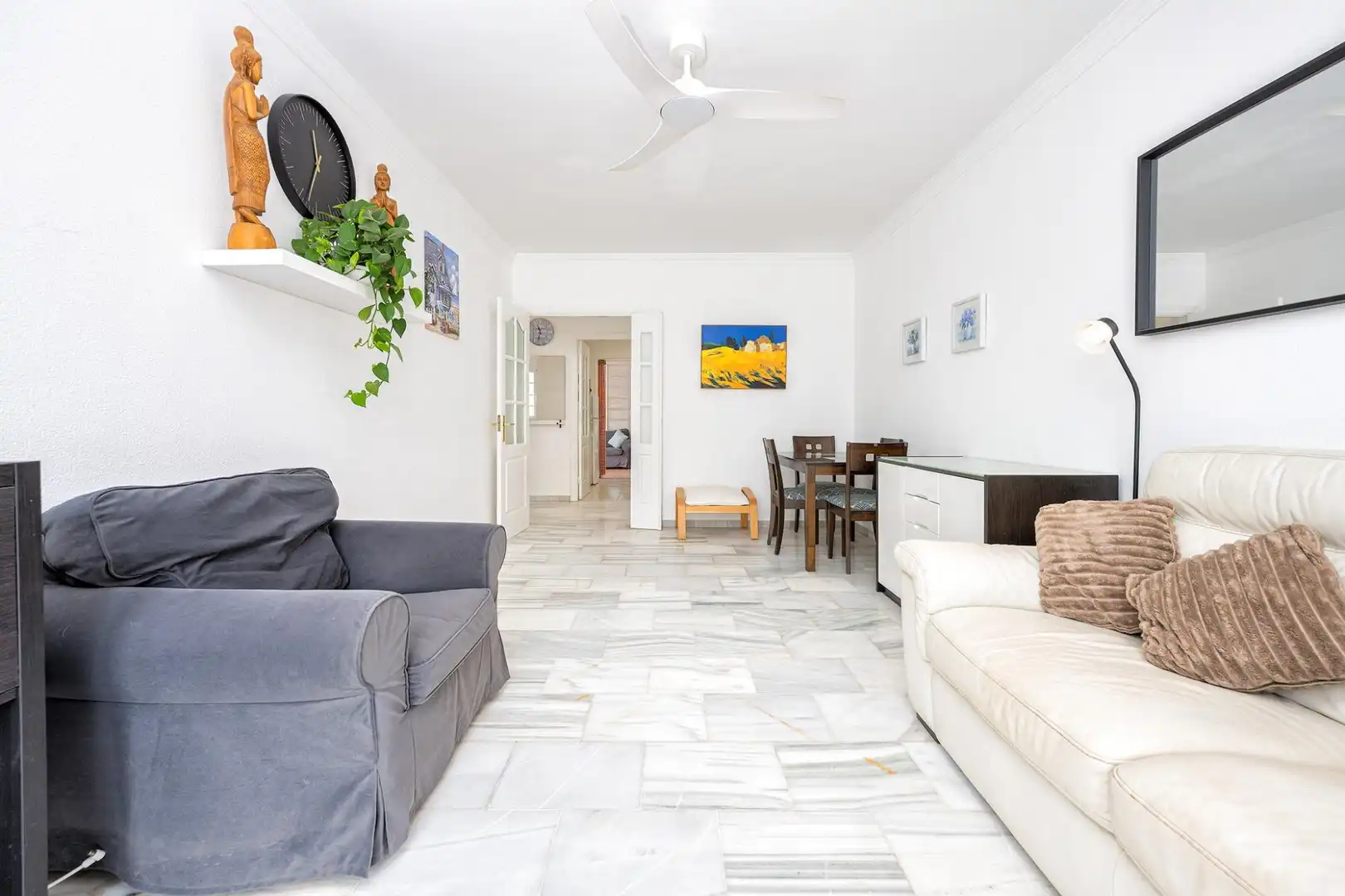 Sala de estar de Casa adosada en venta en San Bartolomé de Tirajana con Aire acondicionado, Jardín privado y Terraza