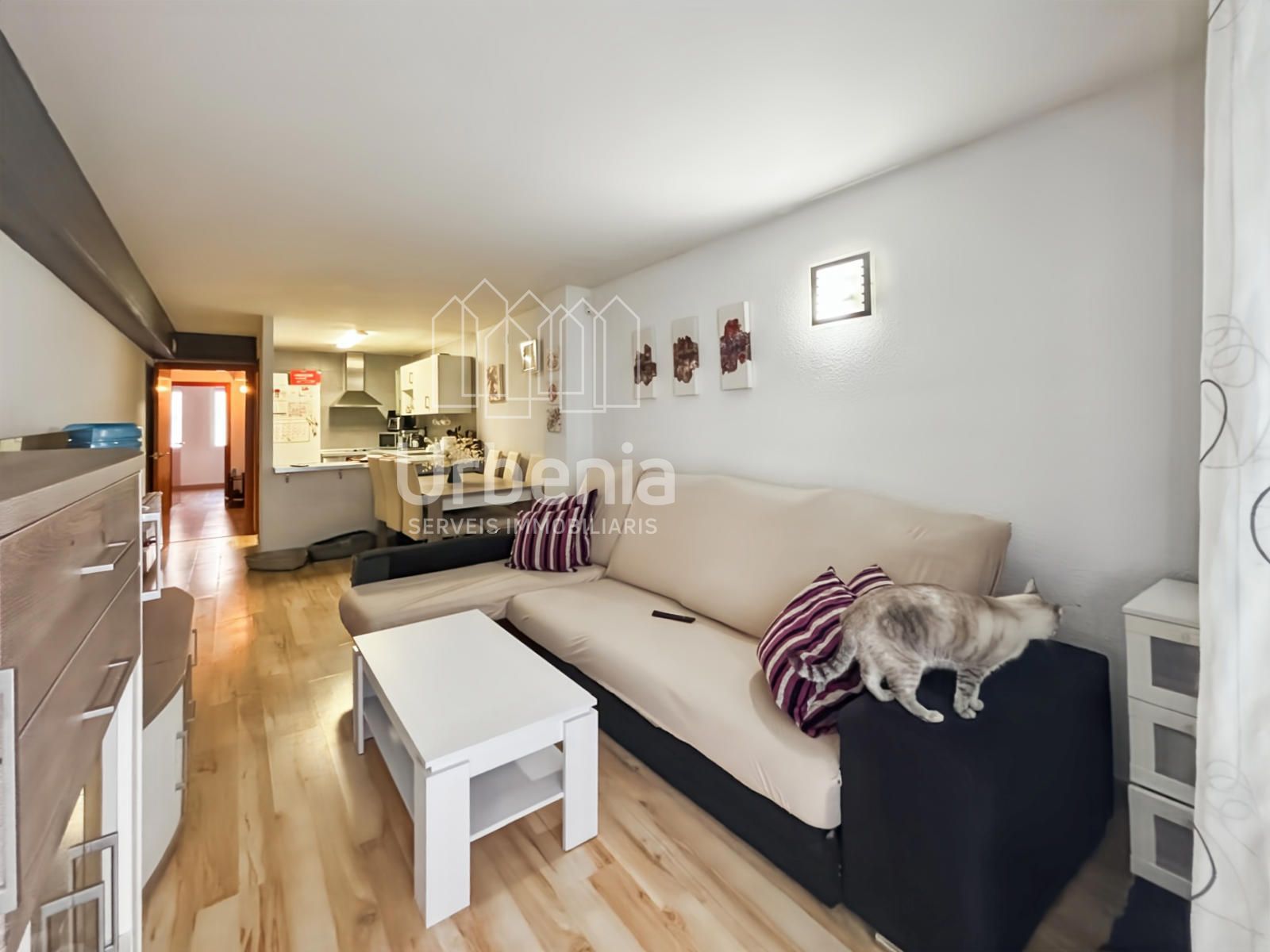 Sala de estar de Piso en venta en Pineda de Mar con Calefacción, Terraza y Amueblado