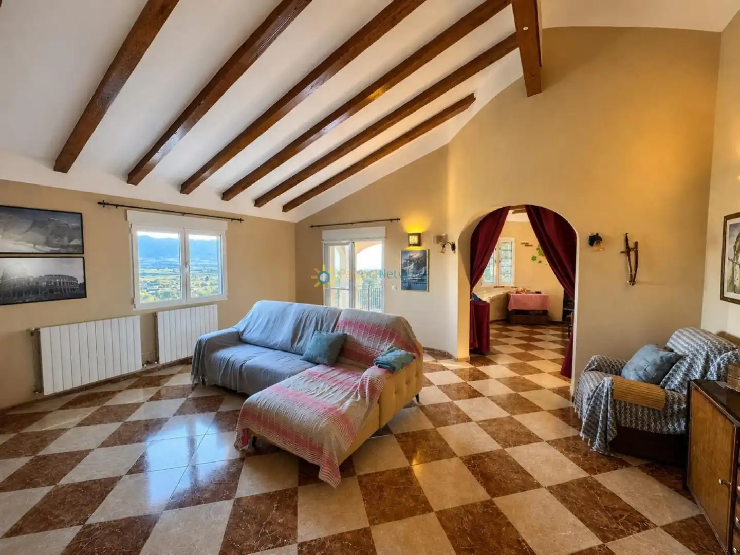 Wohnzimmer von Haus oder Chalet zum Verkauf in Benigànim mit Klimaanlage, Privatgarten und Terrasse