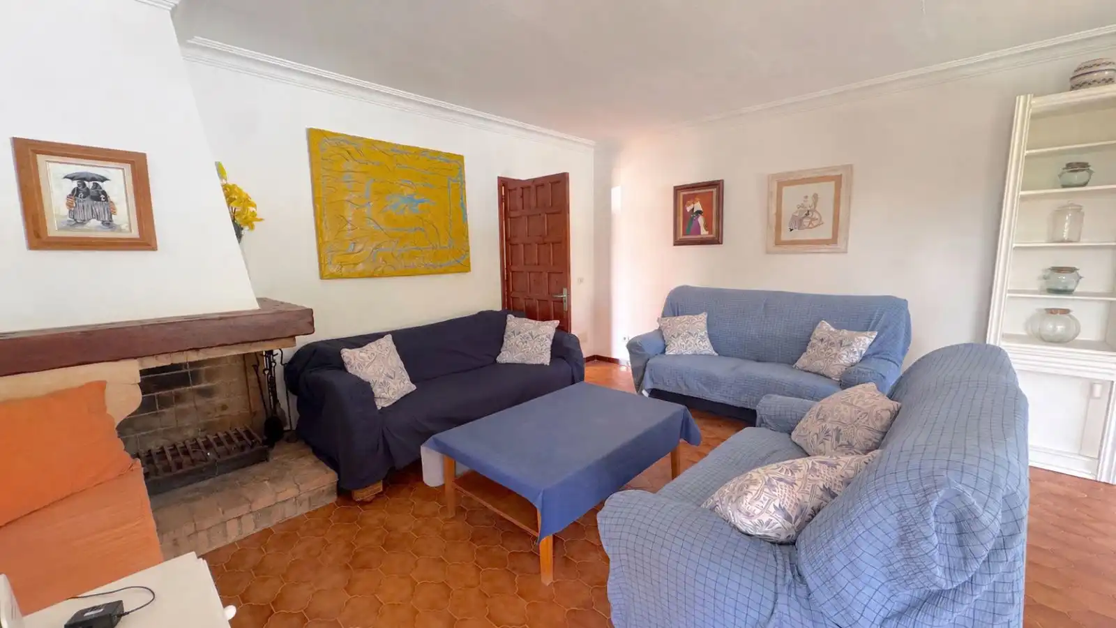 Sala de estar de Finca rústica en venta en Pollença con Calefacción, Jardín privado y Terraza