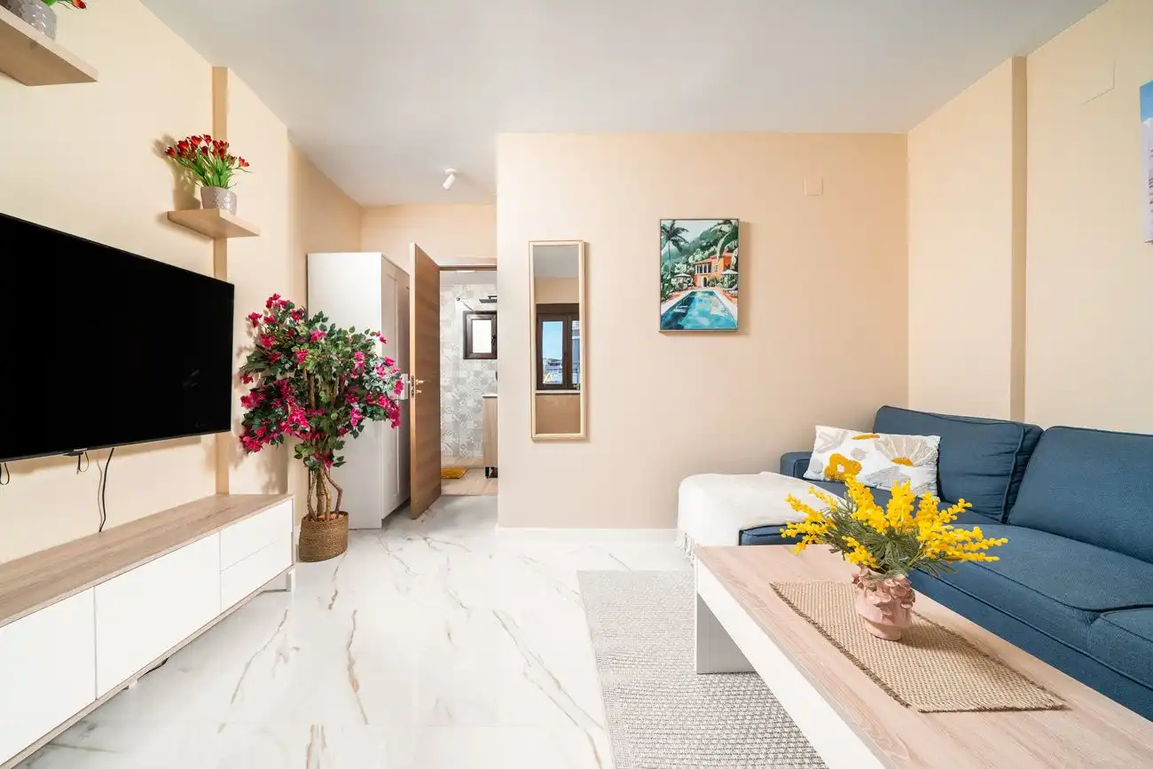Sala de estar de Apartamento en venta en Torrevieja con Aire acondicionado, Piscina y Amueblado