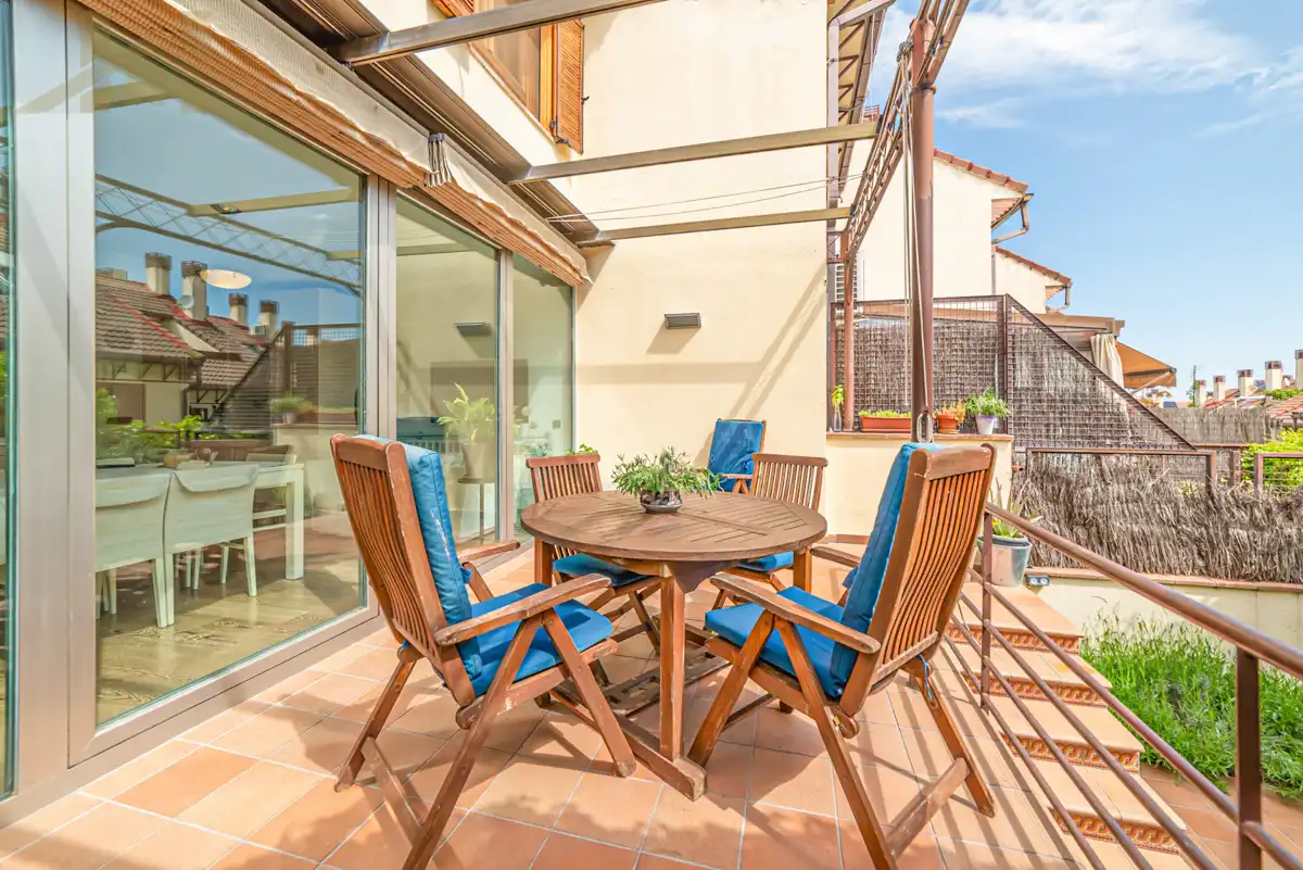 Terrace of Detached homes for sale in Tres Cantos  with Air Conditioner, Heating and Private garden