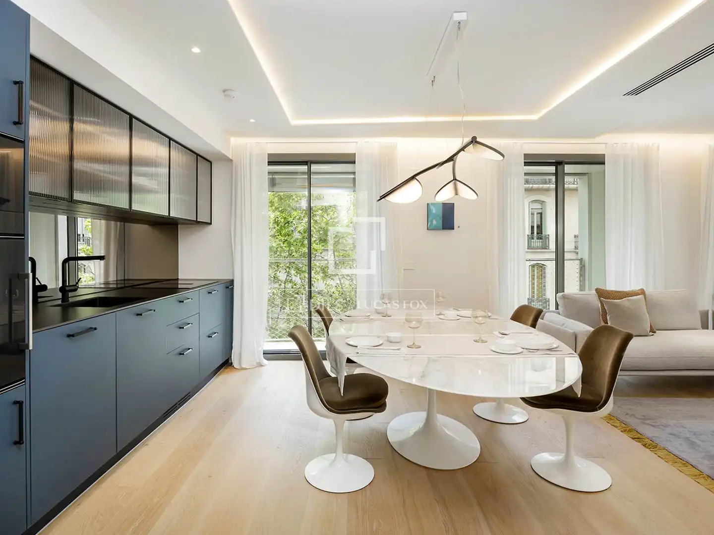 Dining room of Flat for sale in Barcelona  with Air Conditioner, Terrace and Swimming Pool
