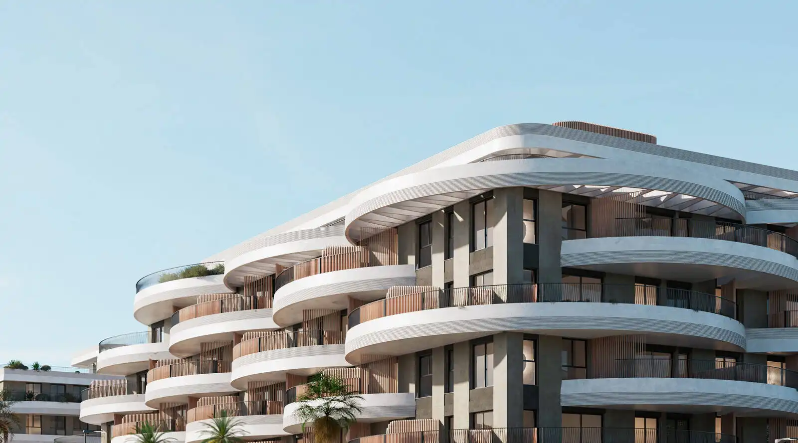 Außenansicht von Wohnungen zum Verkauf in Málaga mit Klimaanlage, Terrasse und Abstellraum