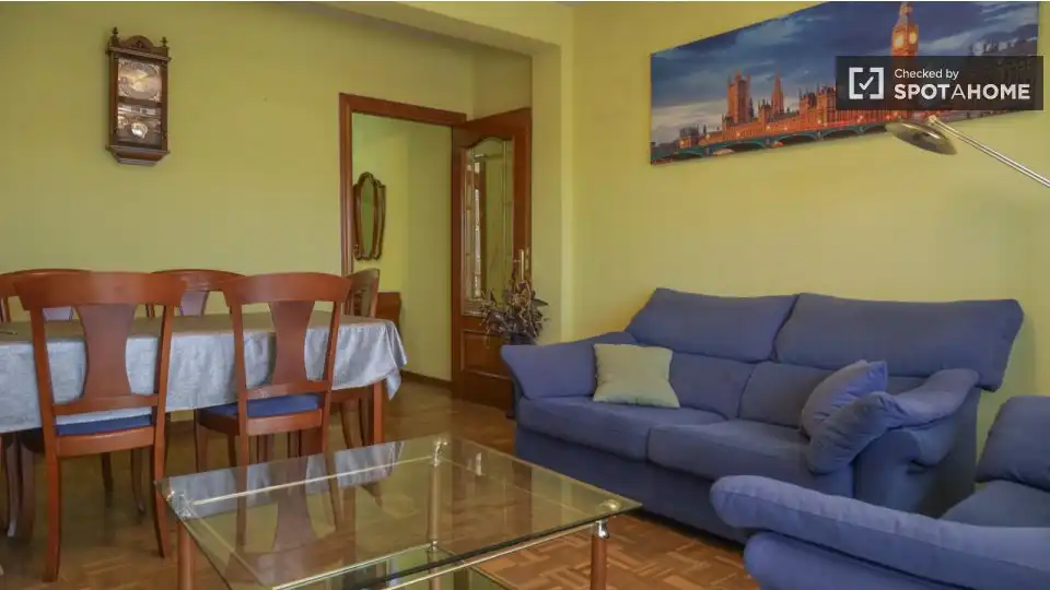 Sala d'estar de Pis de lloguer en Alcalá de Henares amb Aire condicionat, Calefacció i Moblat