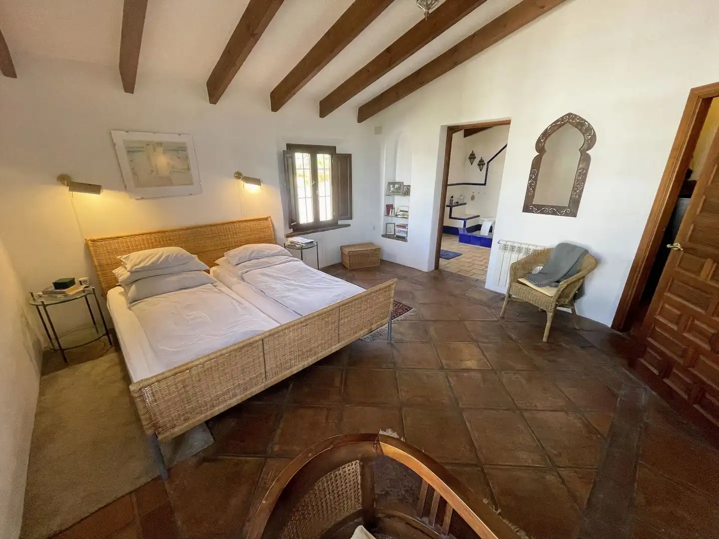 Schlafzimmer von Country house zum Verkauf in Villanueva de la Concepción mit Klimaanlage, Heizung und Privatgarten
