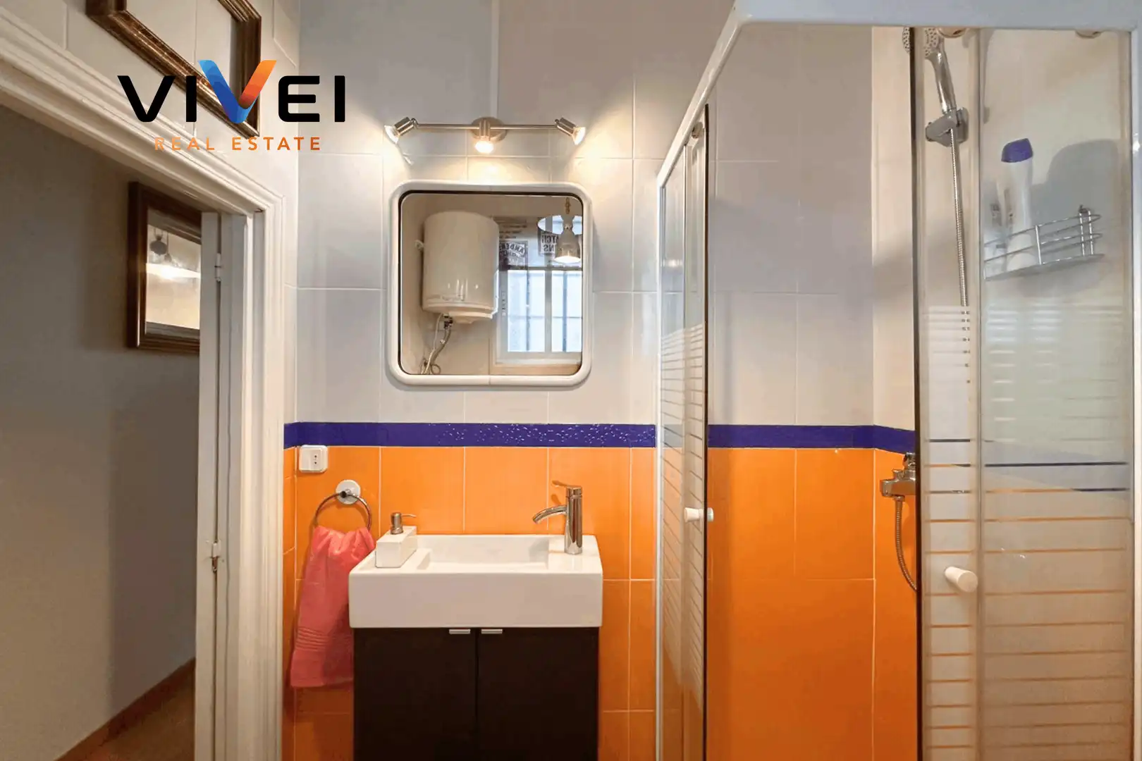 Baño de Piso de alquiler en Madrid con Aire acondicionado