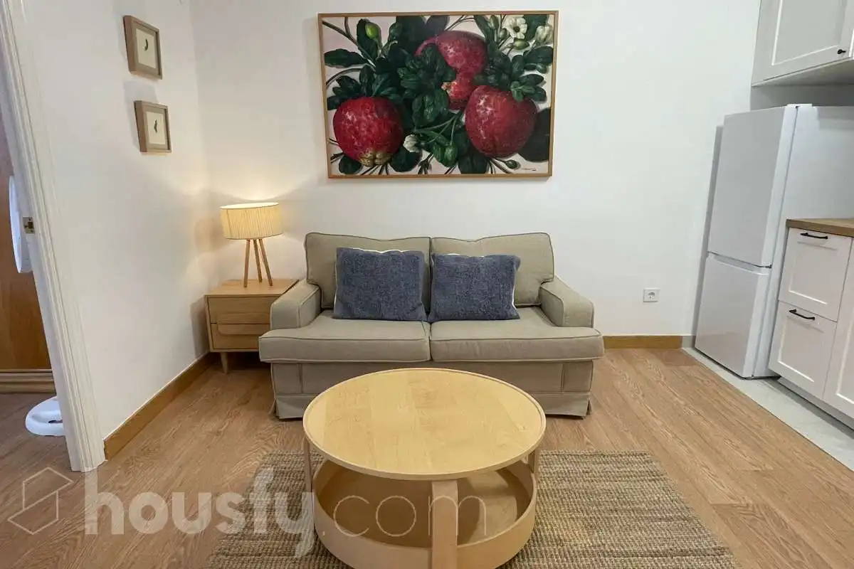 Living room of Flat for rent in Madrid  with Air Conditioner, Heating and Parquet flooring