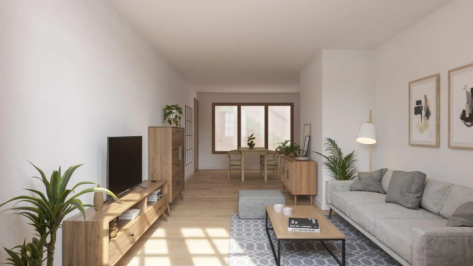 Sala de estar de Piso en venta en Sant Boi de Llobregat con Parquet, Terraza y Trastero