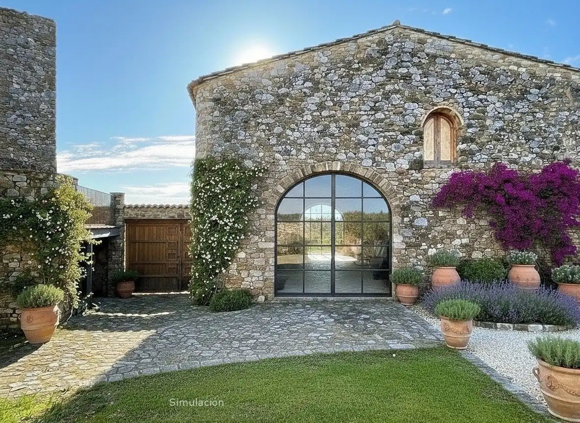 Vista exterior de Finca rústica en venda en Cabanelles amb Calefacció, Jardí privat i Terrassa