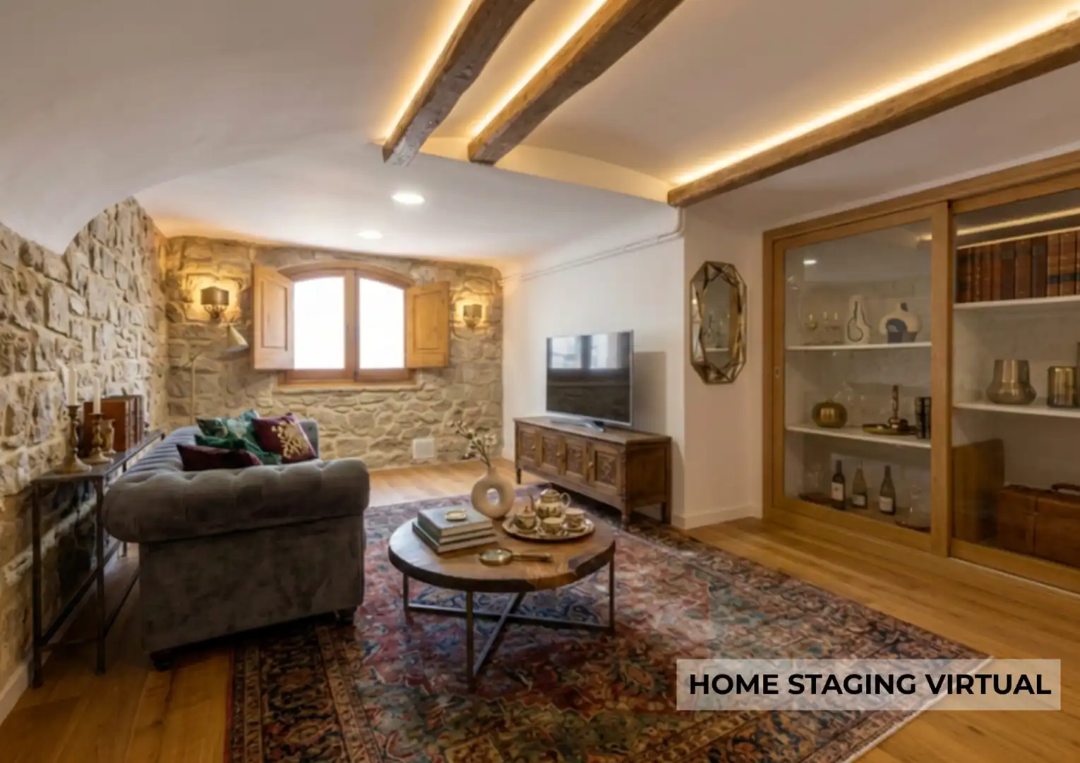 Sala de estar de Casa adosada en venta en Terrassa con Calefacción, Parquet y Terraza
