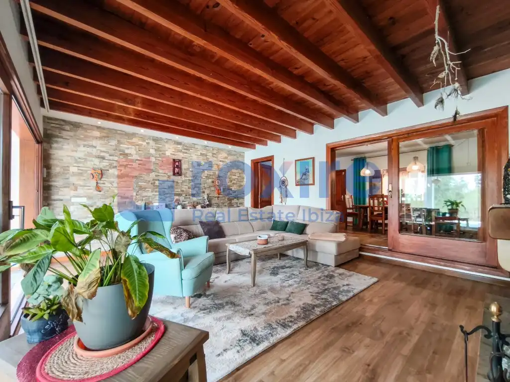Living room of Houses for rent in Sant Antoni de Portmany  with Air Conditioner, Private garden and Terrace