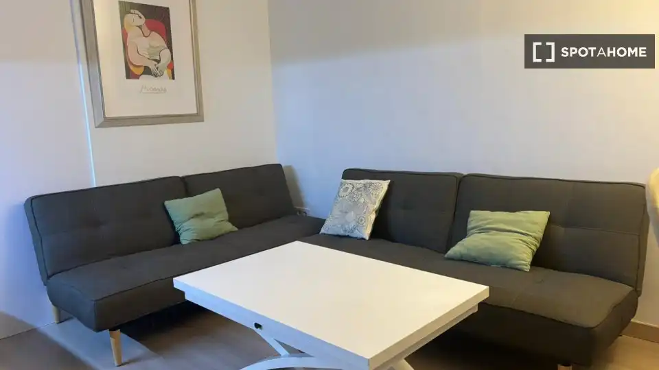Sala d'estar de Apartament per a compartir en Barcelona amb Aire condicionat, Calefacció i Terrassa