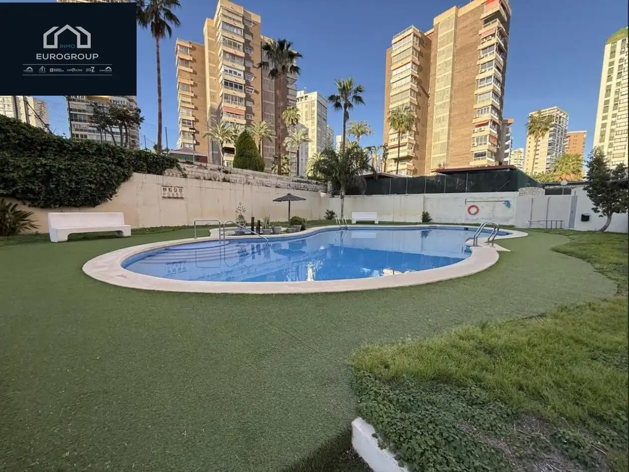 Swimming pool of Apartments for rent in Benidorm  with Air Conditioner, Heating and Furnished