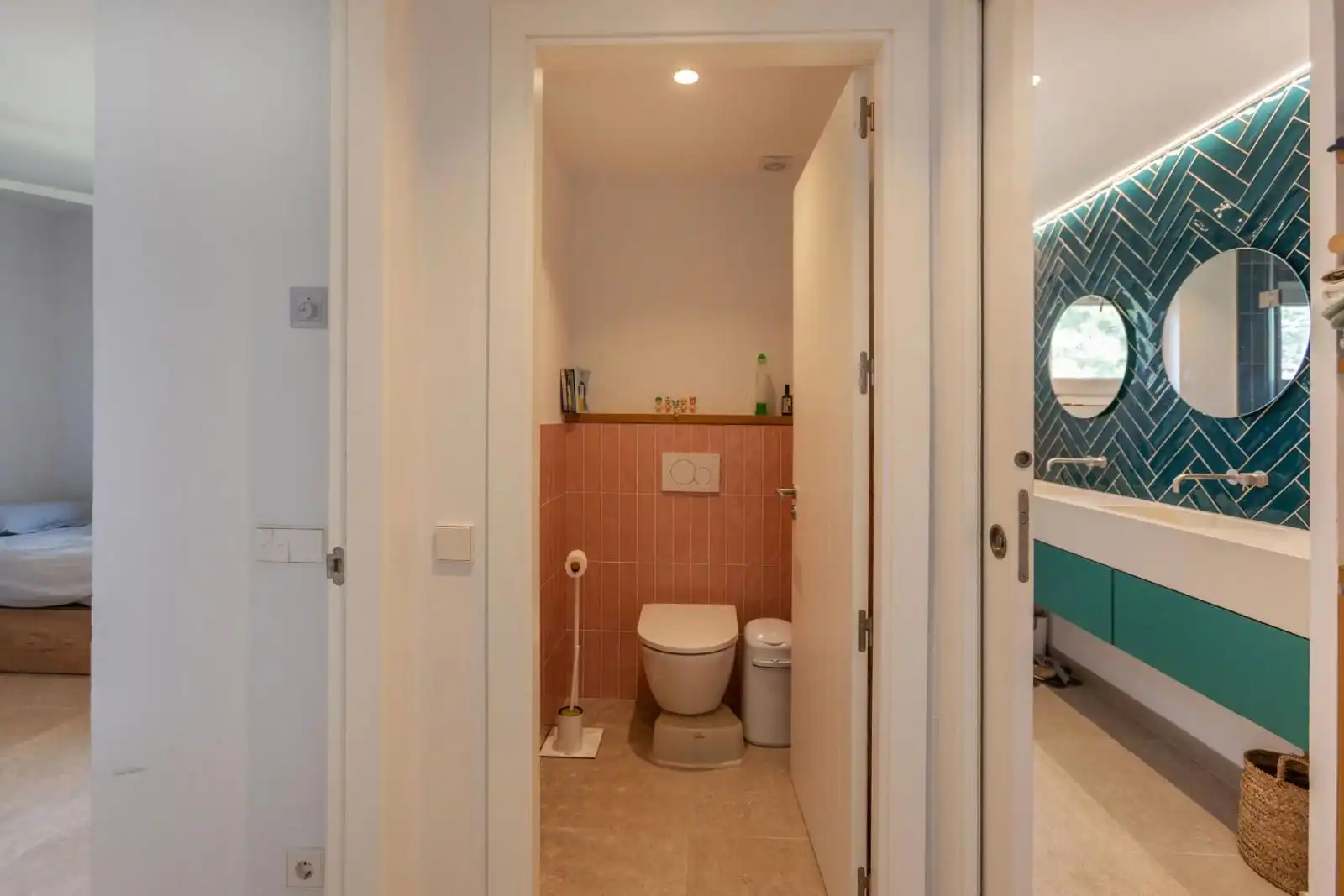 Badezimmer von Wohnungen zum Verkauf in Palafrugell mit Heizung, Terrasse und Möbliert