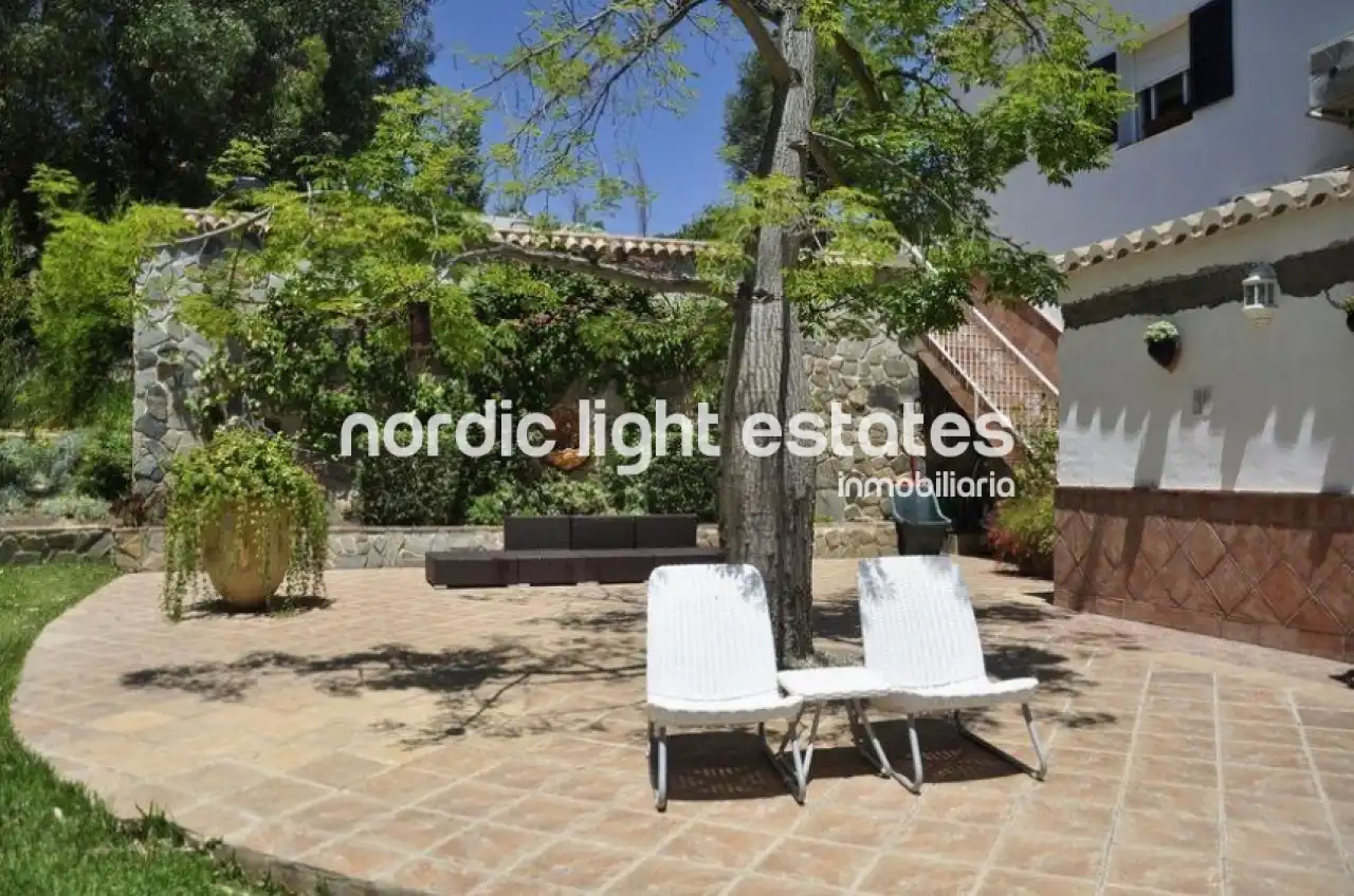 Exterior view of Houses for sale in Viñuela  with Terrace, Swimming Pool and Furnished