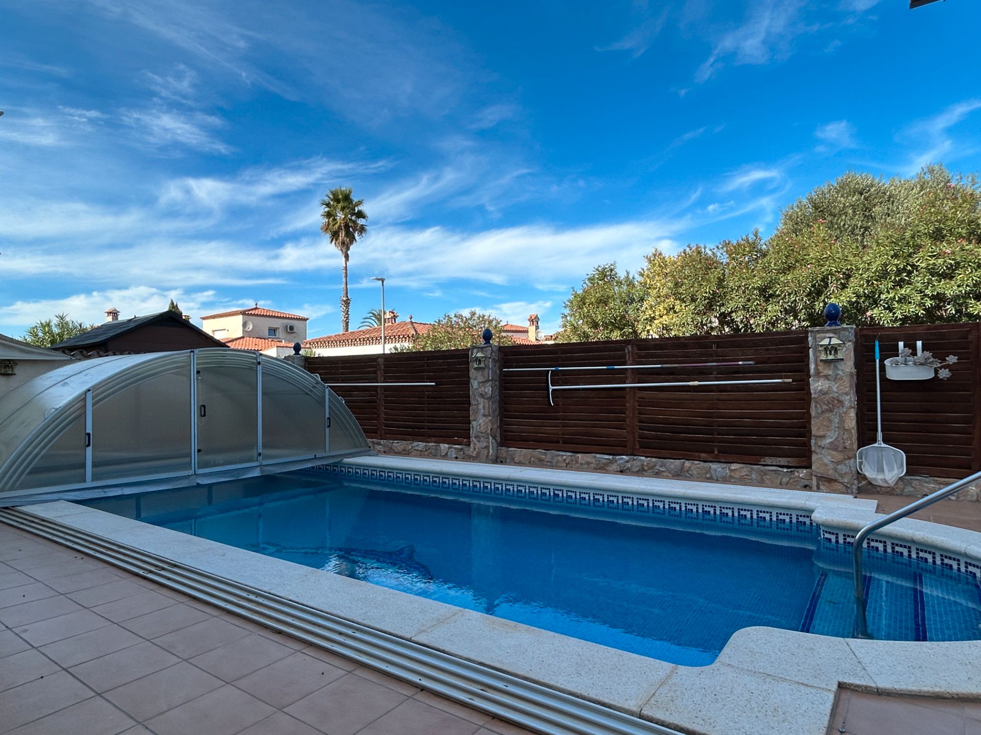 Swimming pool of Single-family semi-detached for sale in Torroella de Fluvià  with Air Conditioner, Heating and Private garden