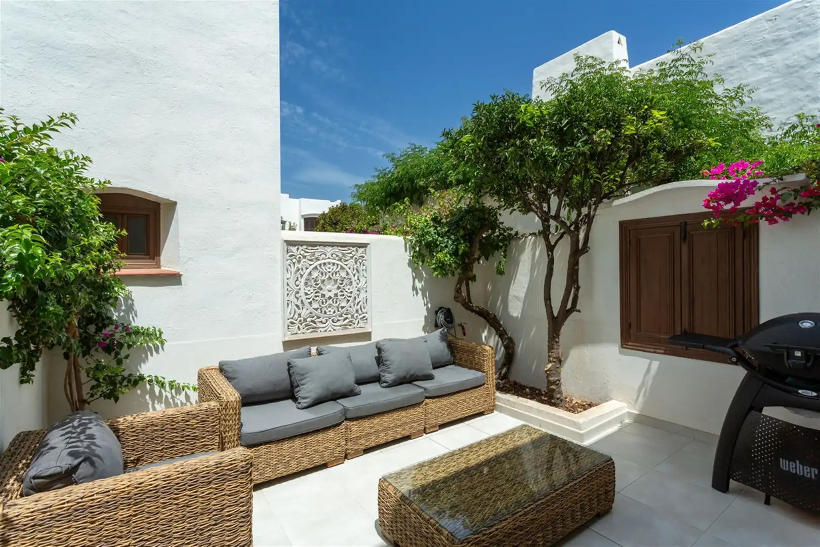 Terrassa de Casa adosada en venda en Estepona amb Aire condicionat, Jardí privat i Internet