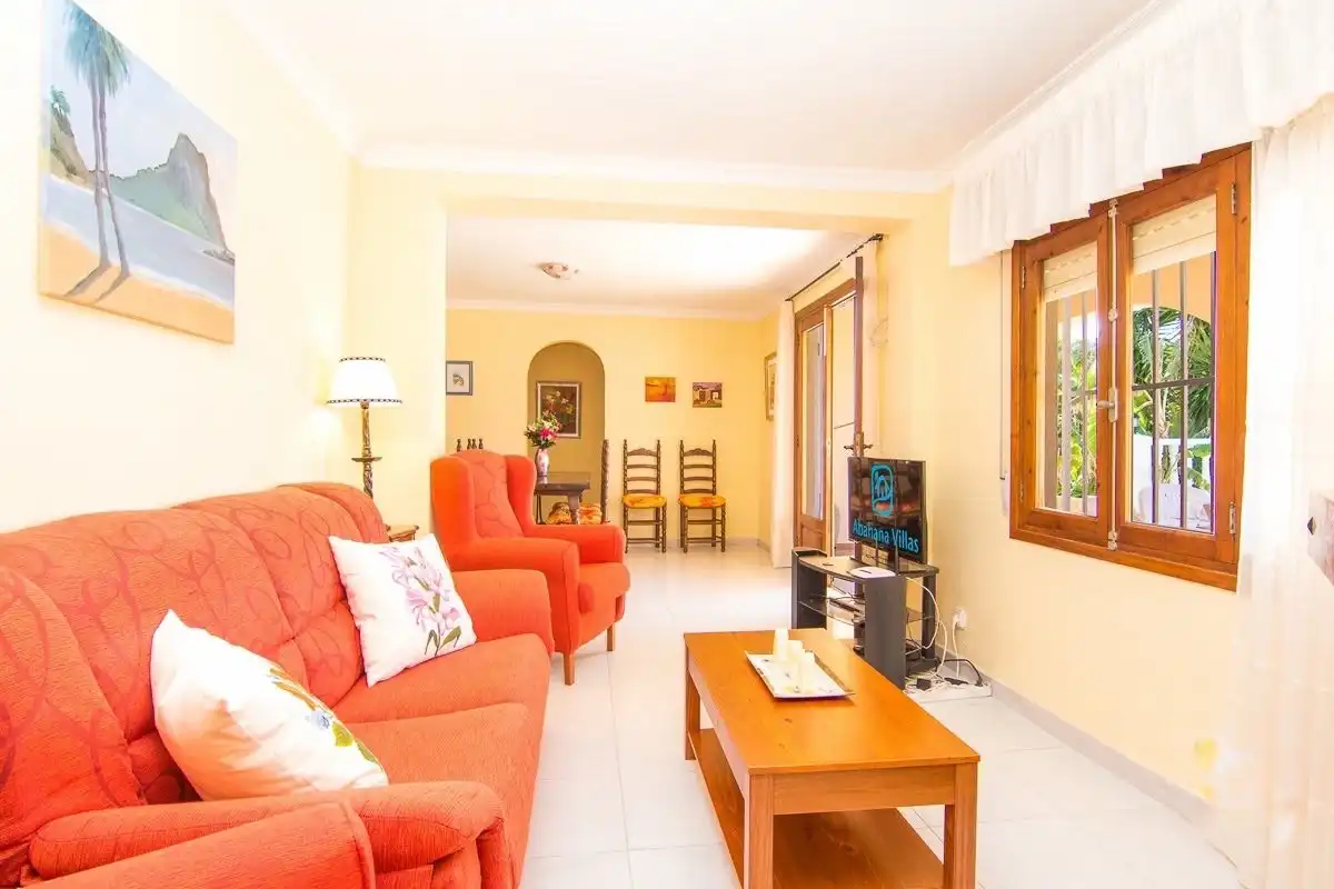 Sala de estar de Casa o chalet de alquiler en Benissa con Aire acondicionado, Calefacción y Jardín privado