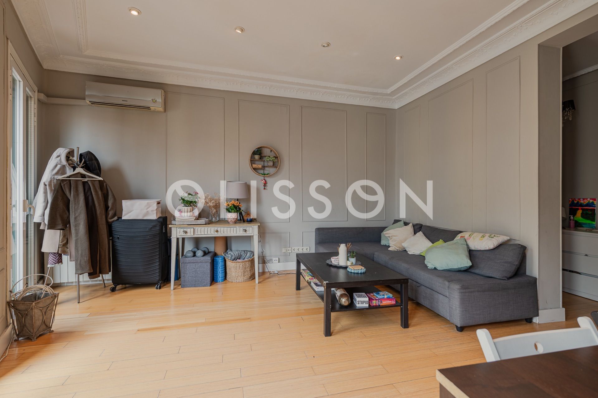 Living room of Flat for sale in  Madrid Capital  with Heating