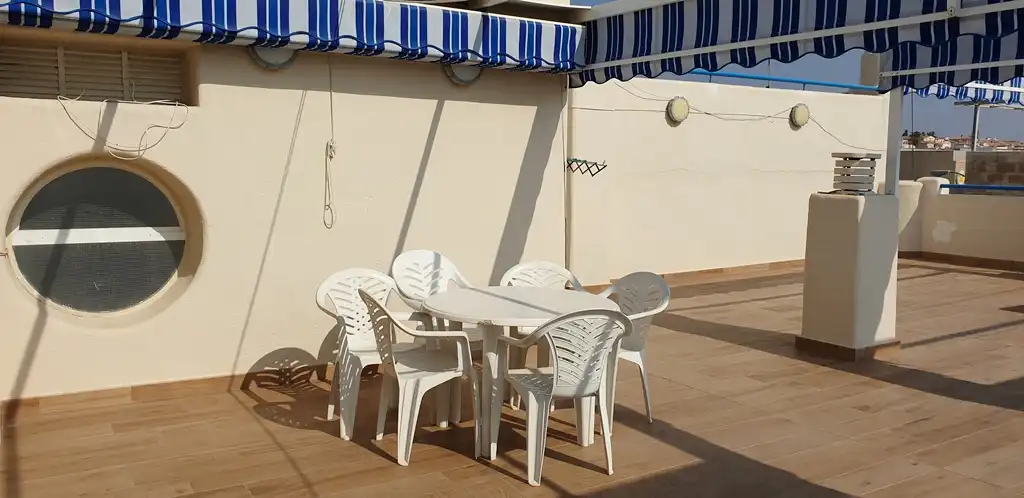 Terrace of Attic for rent in Garrucha  with Air Conditioner, Terrace and Swimming Pool