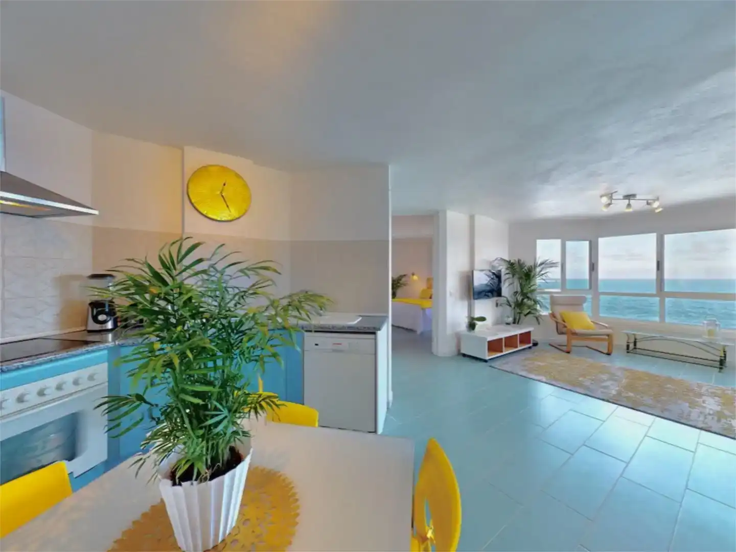 Sala de estar de Piso en venta en Los Silos con Jardín privado, Piscina y Amueblado