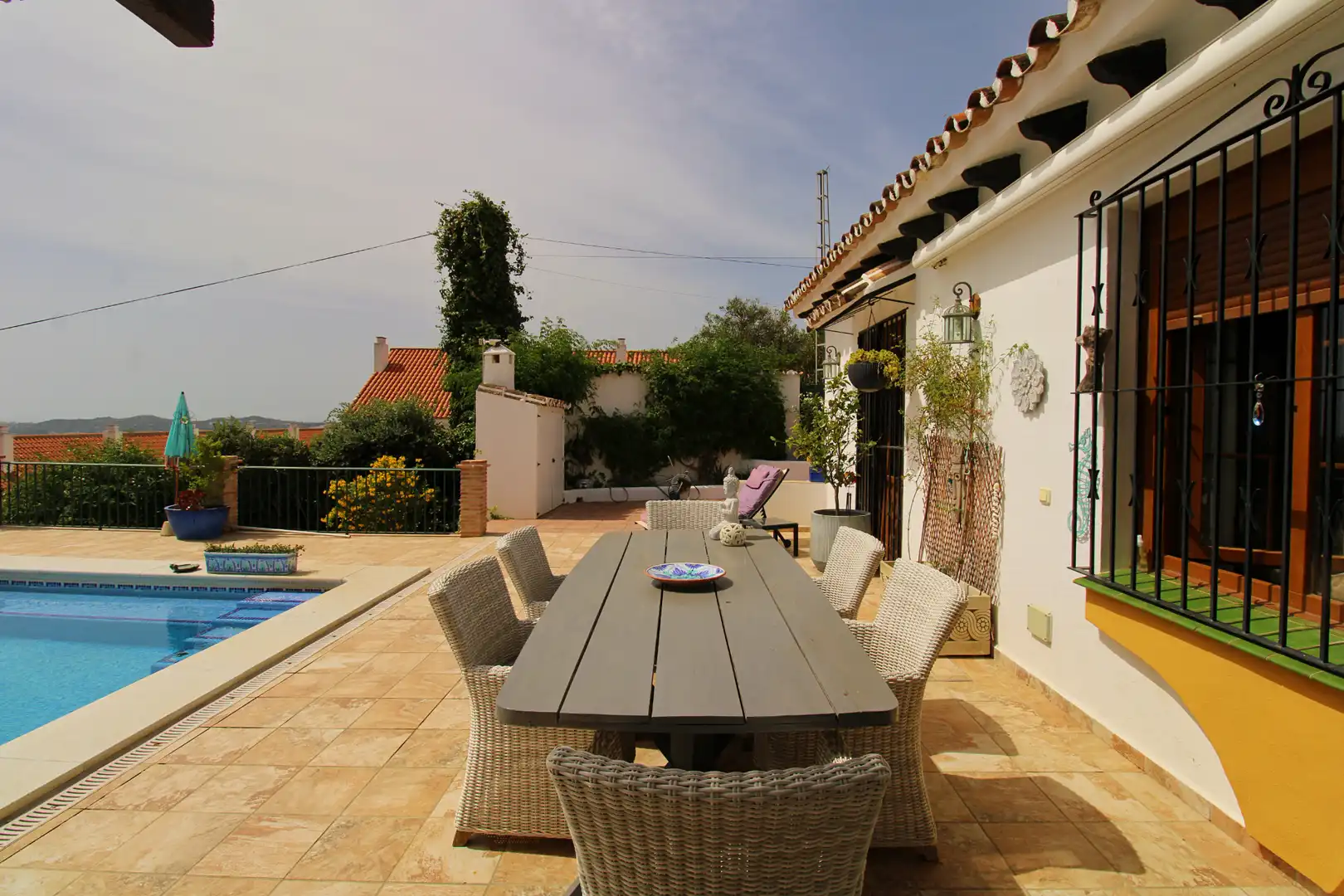 Terraza de Finca rústica en venta en Mijas con Aire acondicionado, Calefacción y Jardín privado