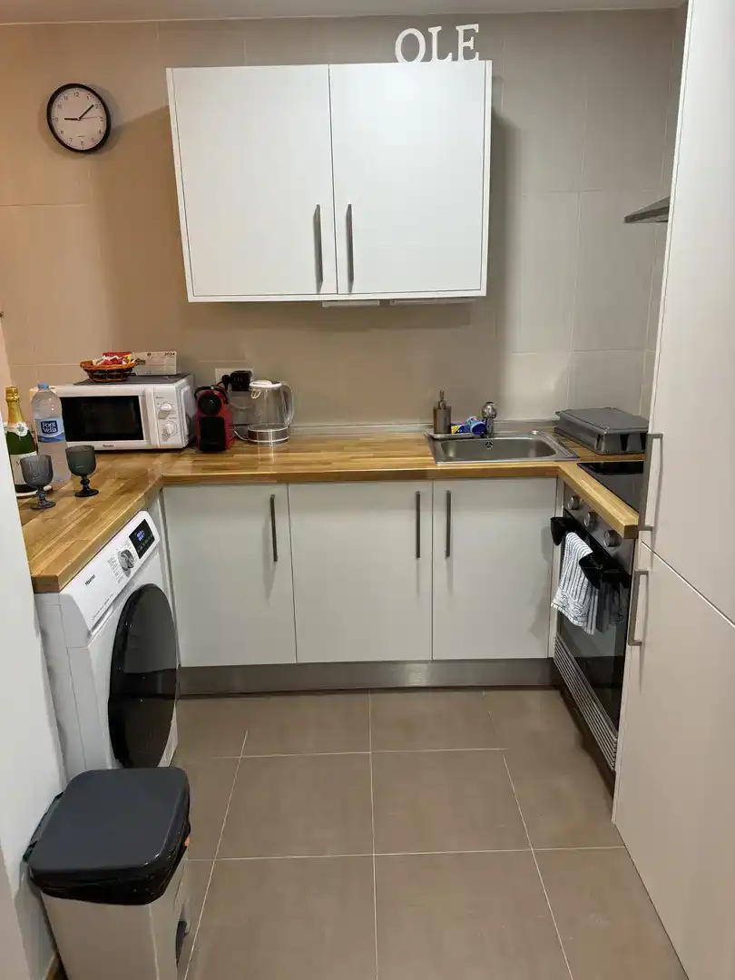 Kitchen of Flat for rent in Poio  with Parquet flooring, Storage room and Furnished